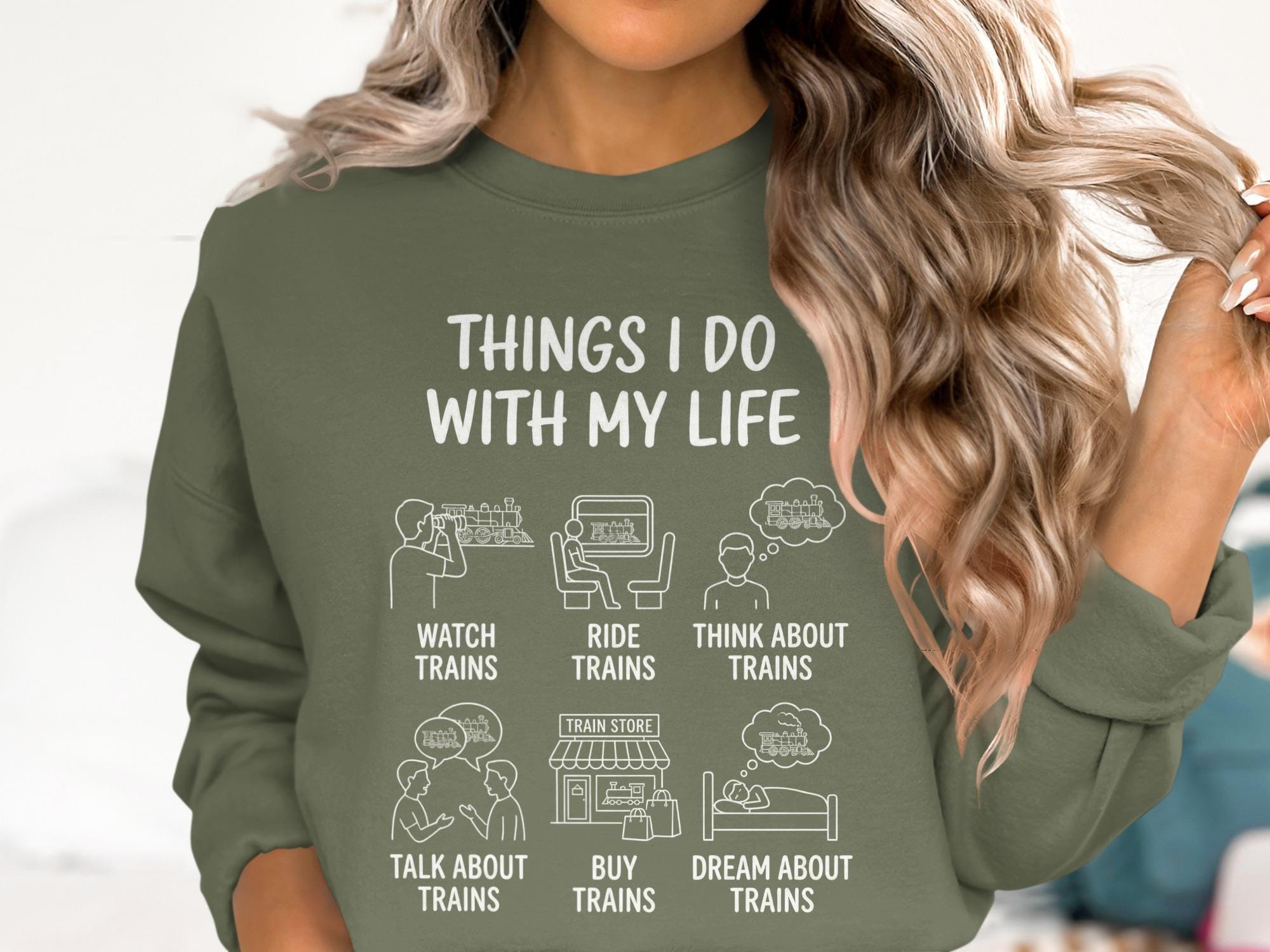 Funny Train Lover T-Shirt, Things I Do With My Life Tee