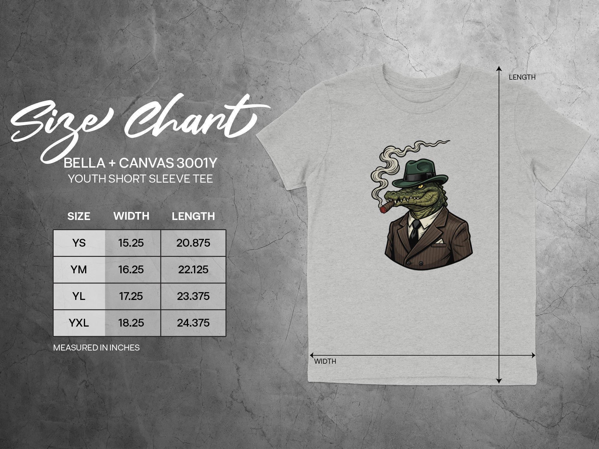 Crocodile Mafia Boss T-Shirt, Cigar Gator Tee, Gangster Alligator Shirt, Cool Animal Design, Funny Graphic Tee, Quirky Gift Idea