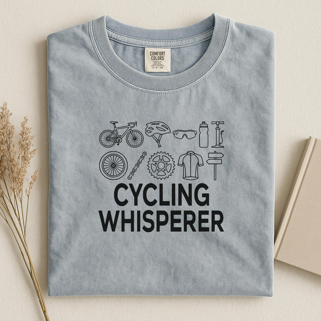 Cycling Whisperer T Shirt, Funny Bike Lover Gift, Road Bike, Mountain Bike, Cyclist Tee, Biking Apparel, Comfort Colors Shirt