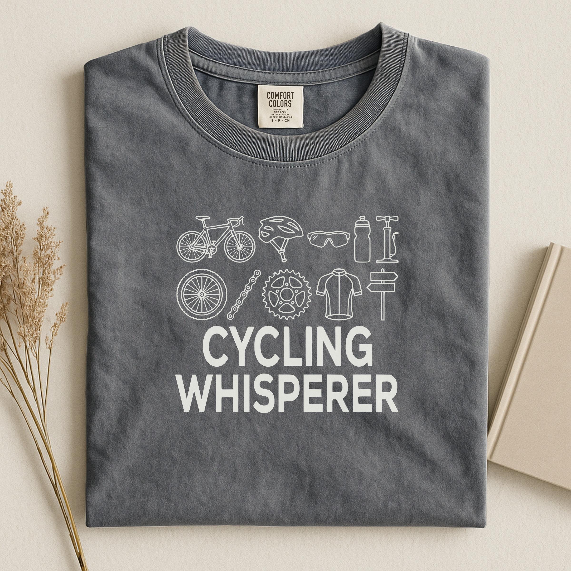 Cycling Whisperer T Shirt, Funny Bike Lover Gift, Road Bike, Mountain Bike, Cyclist Tee, Biking Apparel, Comfort Colors Shirt