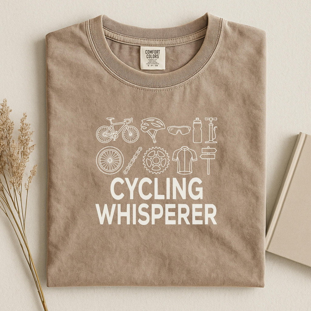 Cycling Whisperer T Shirt, Funny Bike Lover Gift, Road Bike, Mountain Bike, Cyclist Tee, Biking Apparel, Comfort Colors Shirt