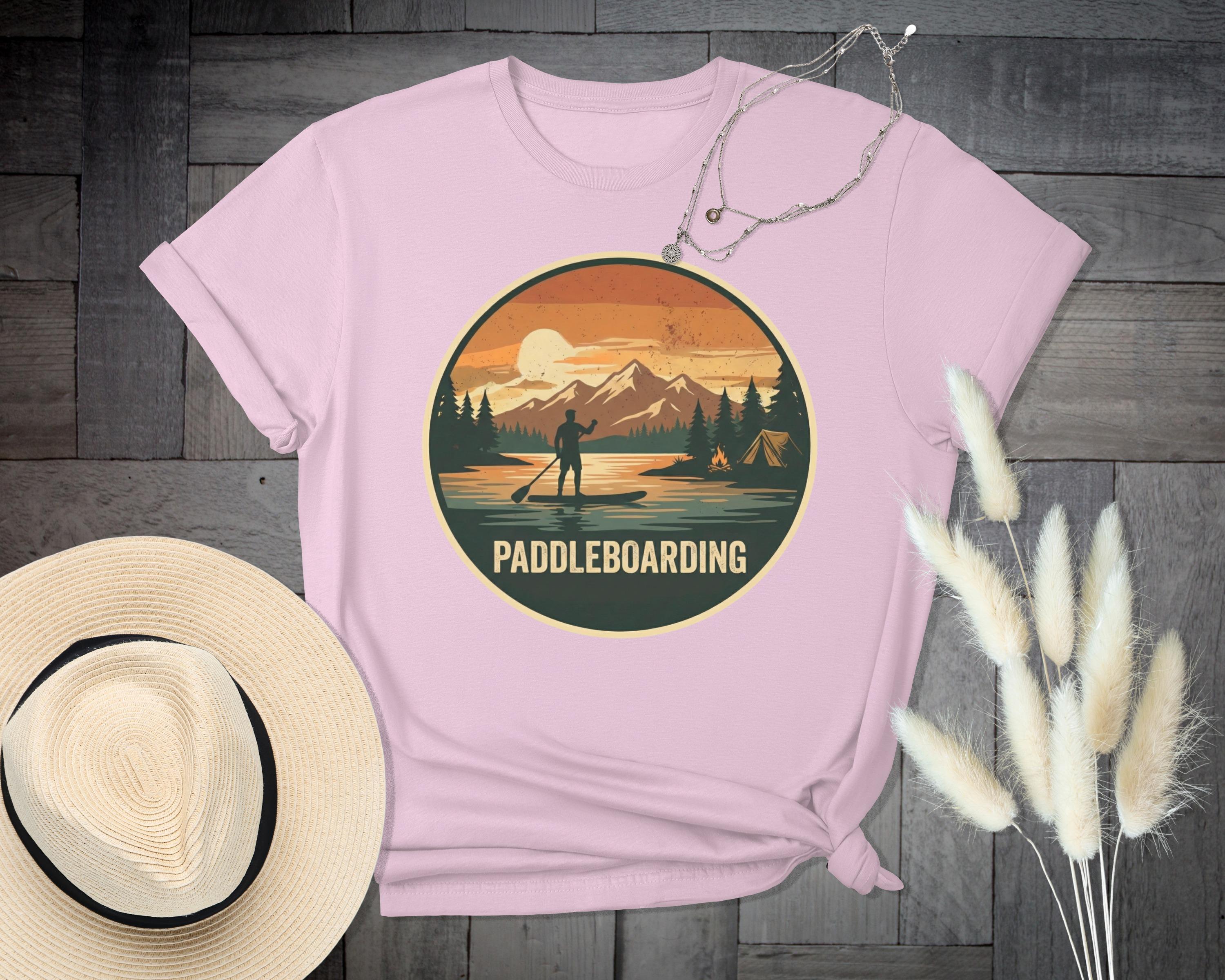 Paddleboarding T-Shirt, Retro Sunset Graphic Tee, Camping T Shirt, Outdoor Adventure Shirt, Nature Lover T Shirt, Comfort Colors T-Shirt