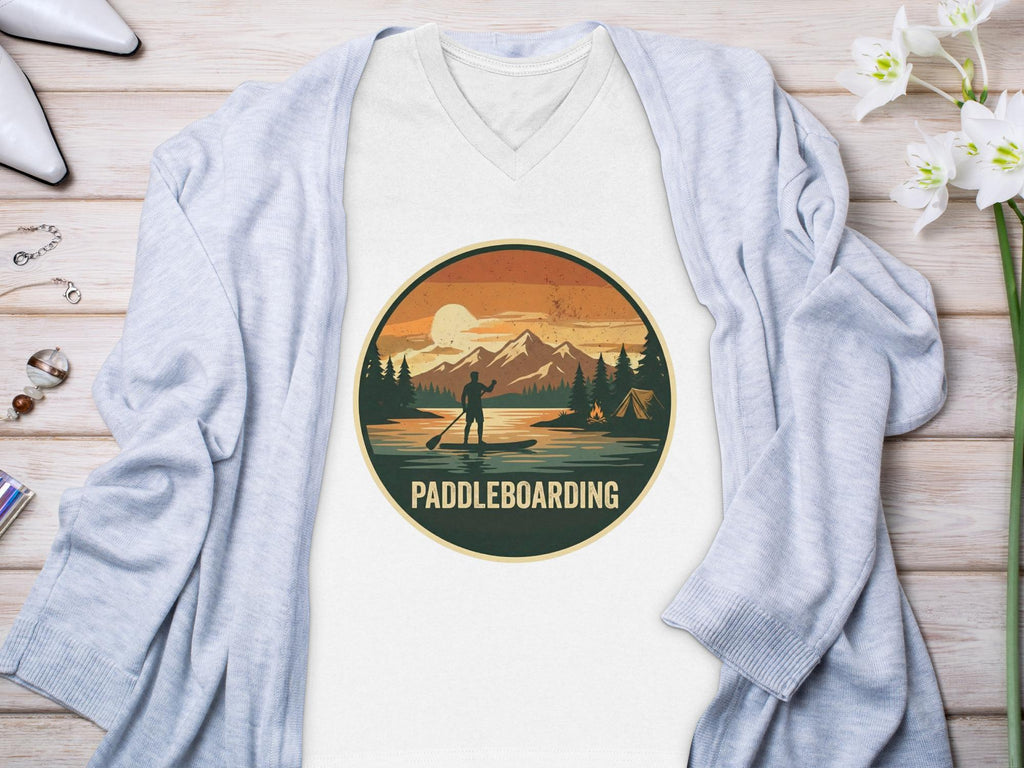 Paddleboarding T-Shirt, Retro Sunset Graphic Tee, Camping T Shirt, Outdoor Adventure Shirt, Nature Lover T Shirt, Comfort Colors T-Shirt