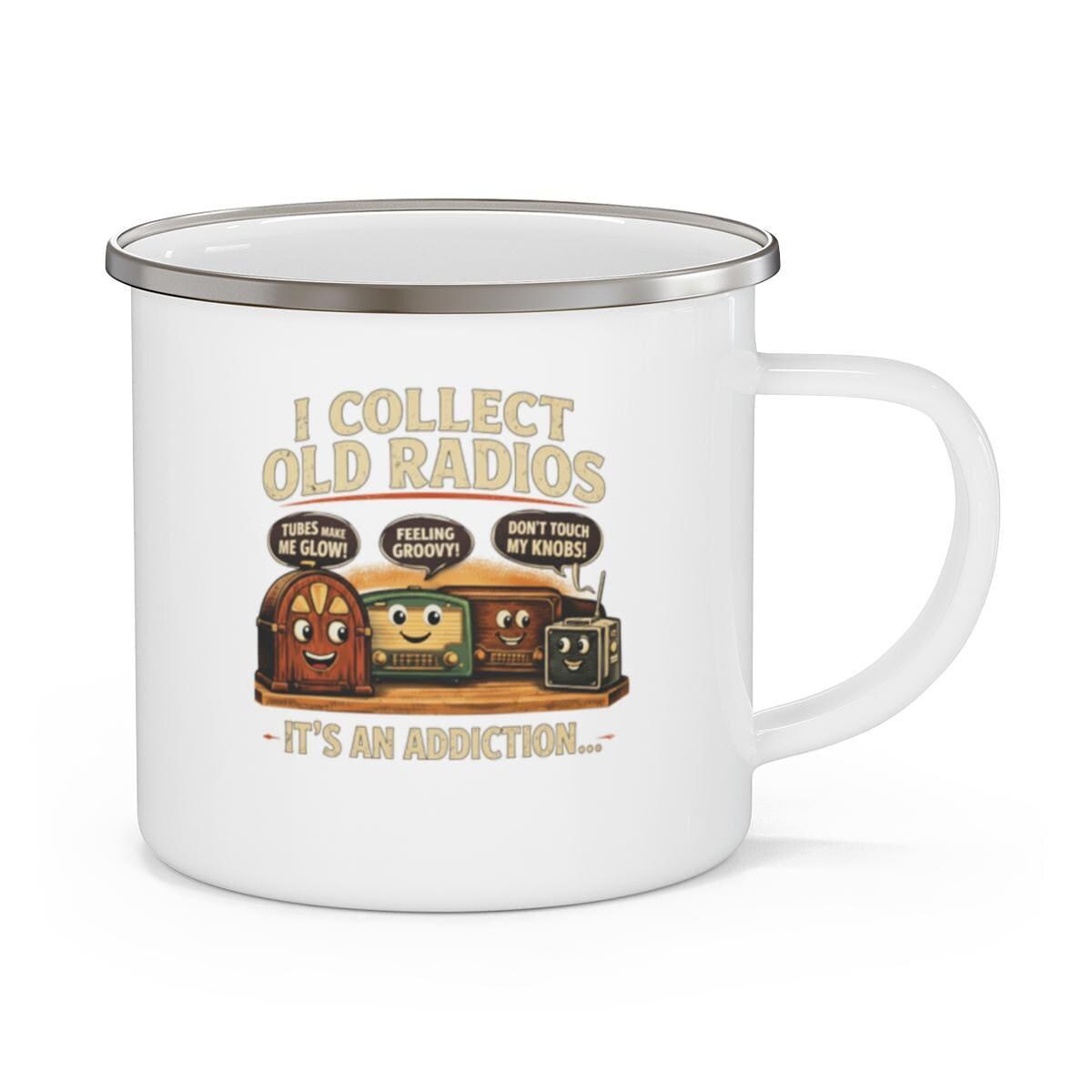 Vintage Radio Collectors Gift Mug, I Collect Old Radios, Fun Retro Radio Enthusiast Cup, Coffee Mug For Radio Lovers
