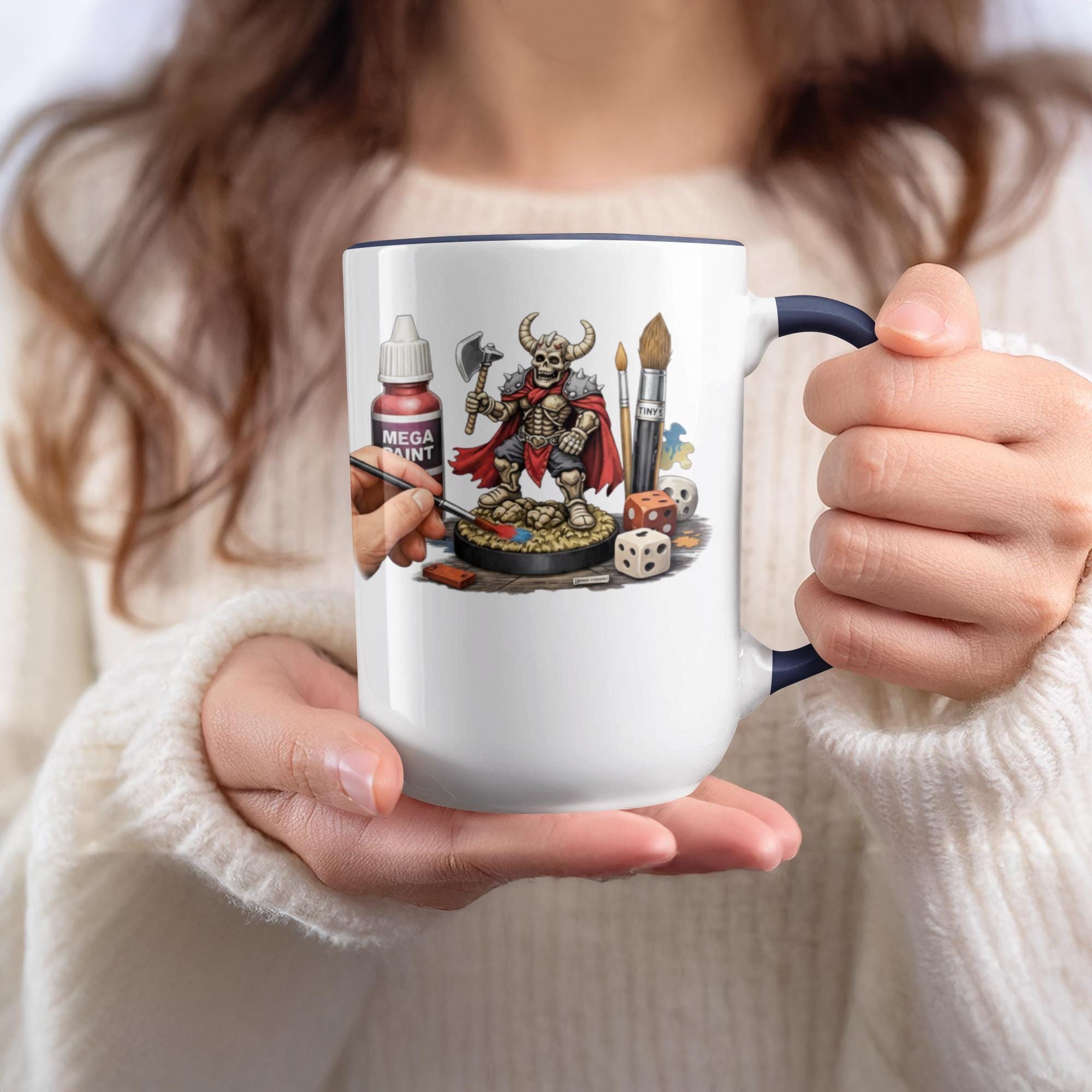 Fantasy Gamer Mug, Tabletop RPG Coffee Cup, Miniature Painting Gift, Dice Enthusiast Present, Dungeon Master Accessory, Geek Decor