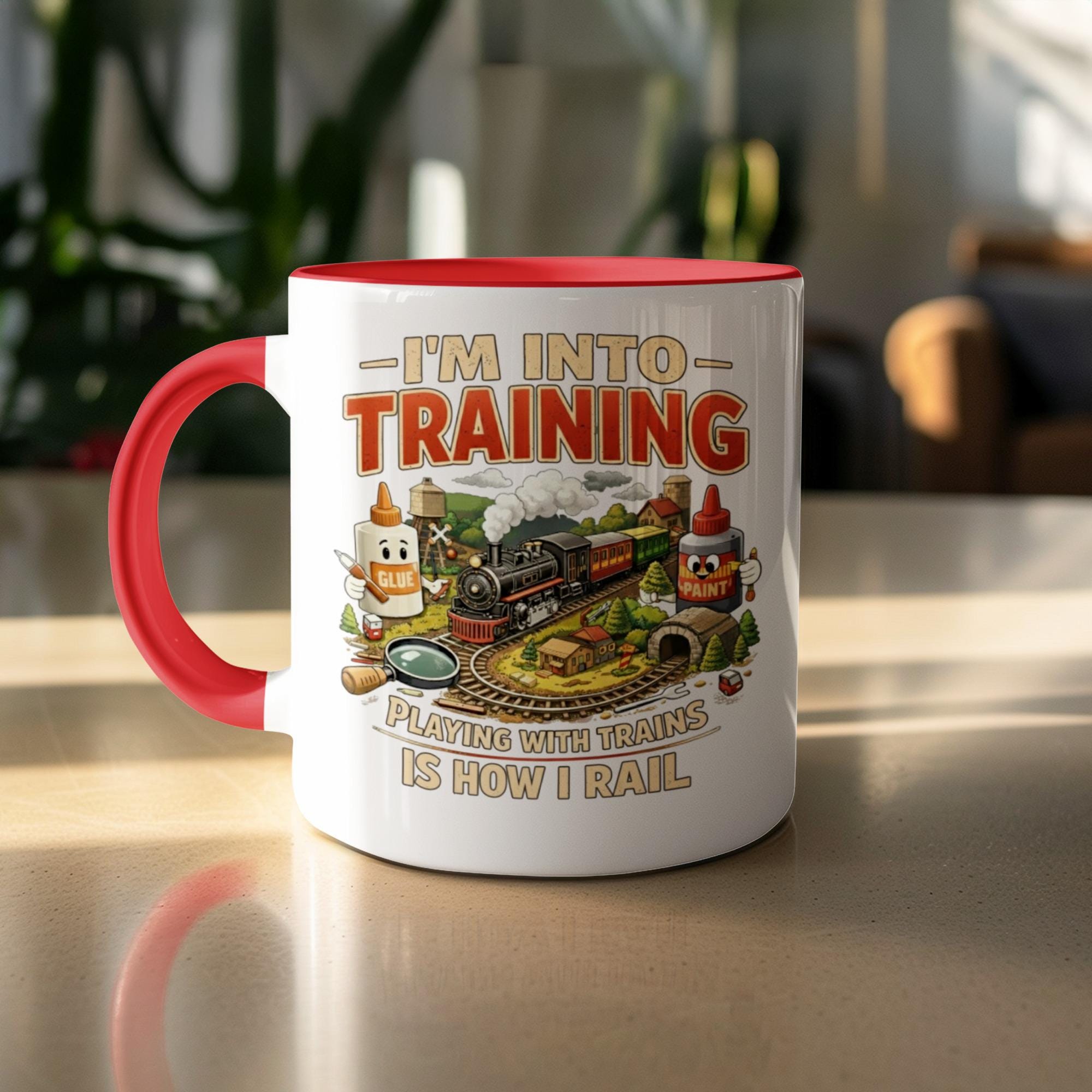 I'm Into Training Mug, Playing with Trains Mug, Train Enthusiast Gift, Funny Train Mug, Train Mug for Kids, Train Lover Gift