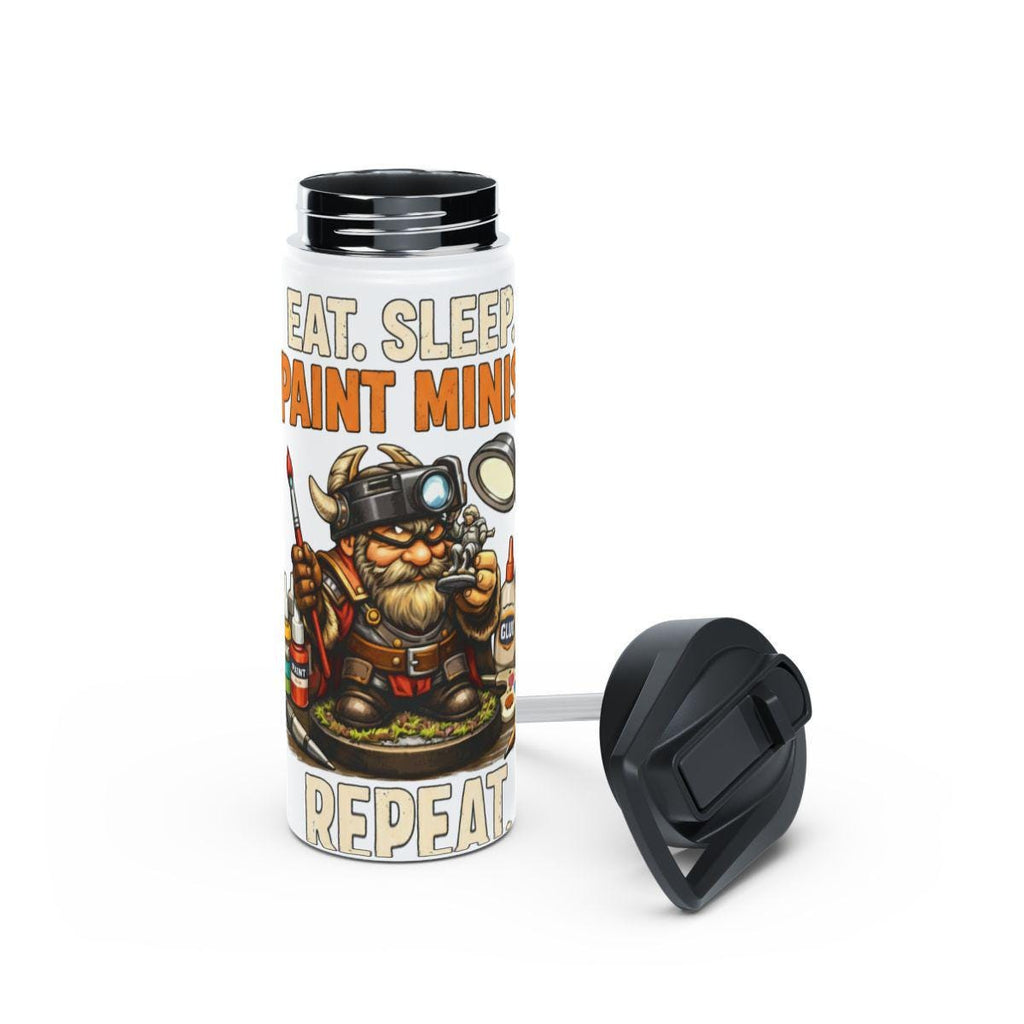 Eat Sleep Paint Minis Repeat Travel Mug, Funny Miniature Painter Gift, Geek Coffee Tumbler, Gift for Gamers, Hobbyist Drinkware