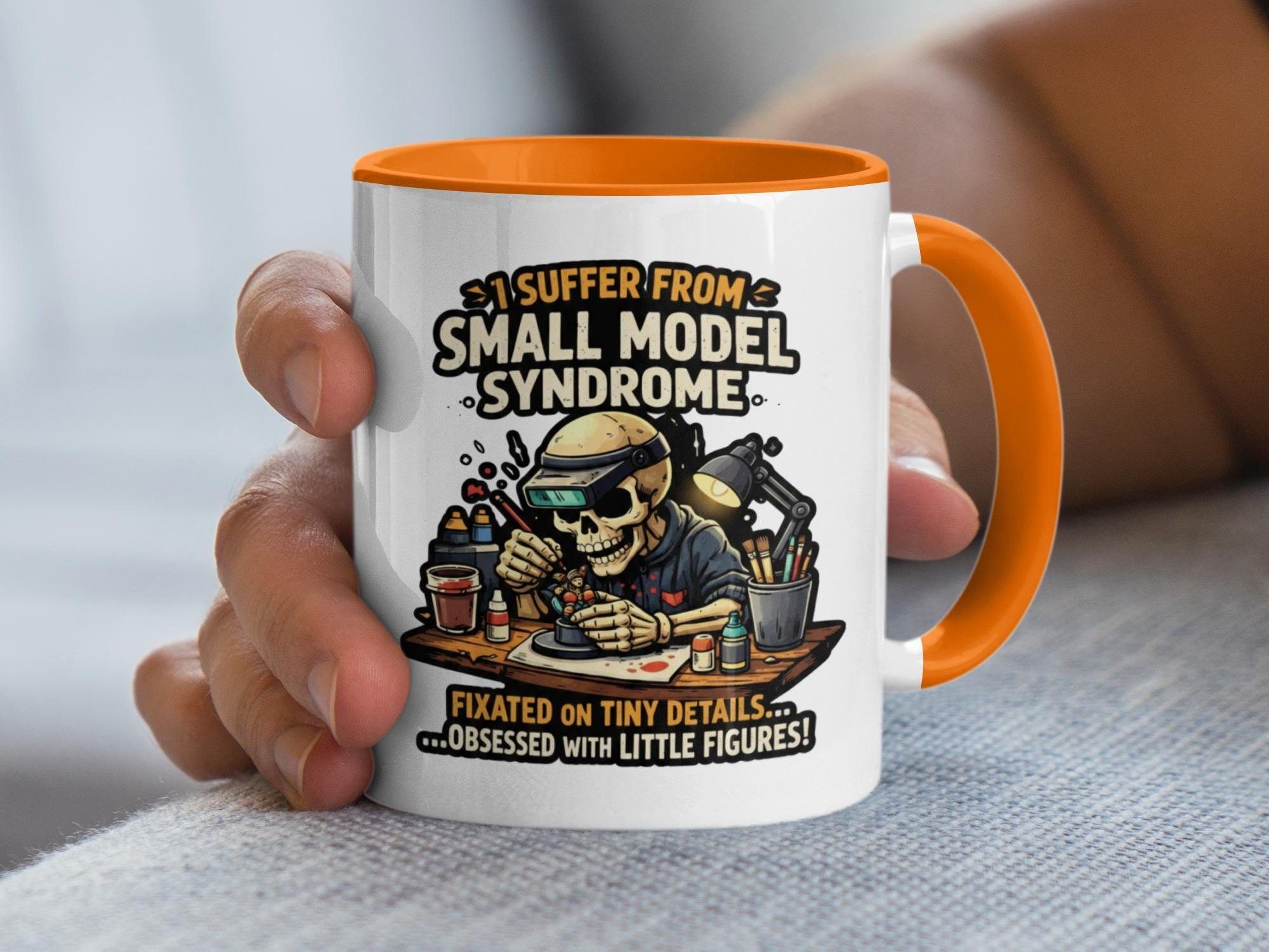 Funny Small Model Syndrome Mug, Gifts for Model Makers, Humorous Coffee Cup, Miniature Enthusiast, Unique Hobbyist Gift