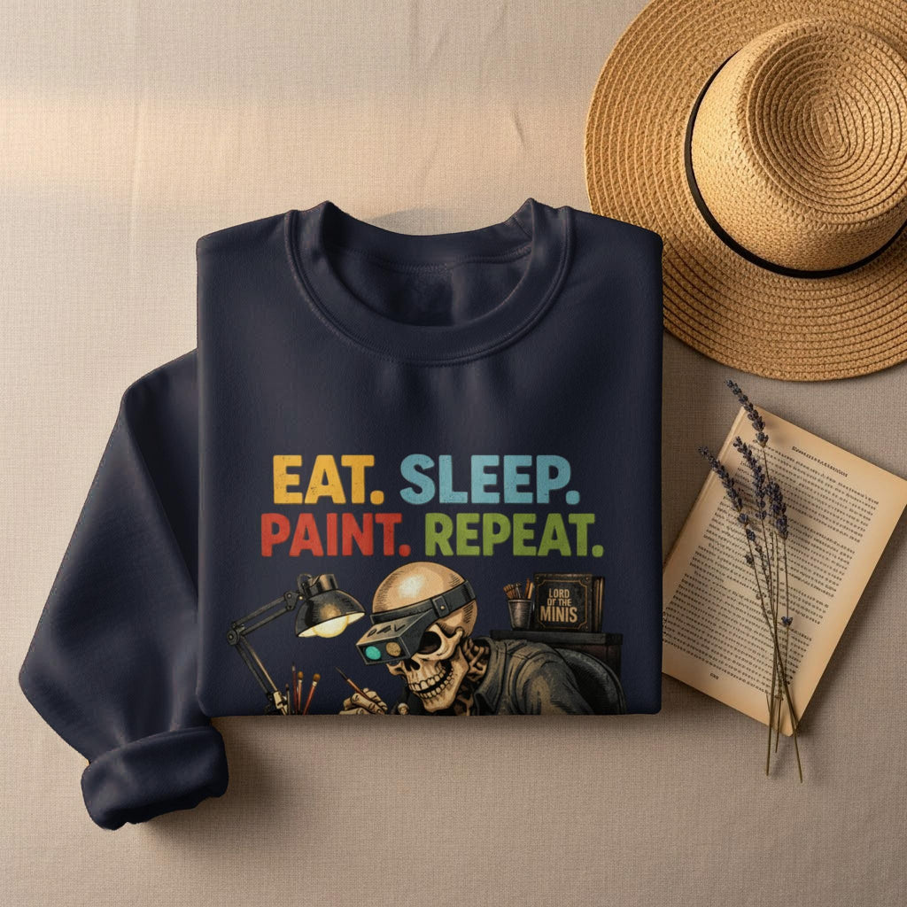 Eat Sleep Paint Repeat Sweatshirt, Funny Artist Gift, Painting Enthusiast Pullover, Unique Art Lover Apparel, Creative Painter Clothing