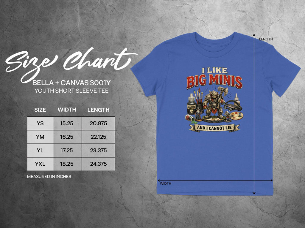 Funny Miniature Painting Shirt, I Like Big Minis and I Cannot Lie T-Shirt, Gamer Tee, Geek Gifts for Him, Youth Sizes Available