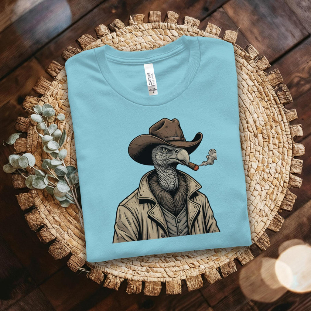 Vulture Cowboy T-Shirt, Funny Bird Tee, Western T Shirt, Comfort Colors Shirt, Humor Gift, Quirky Apparel, Novelty Shirt, Unique Design