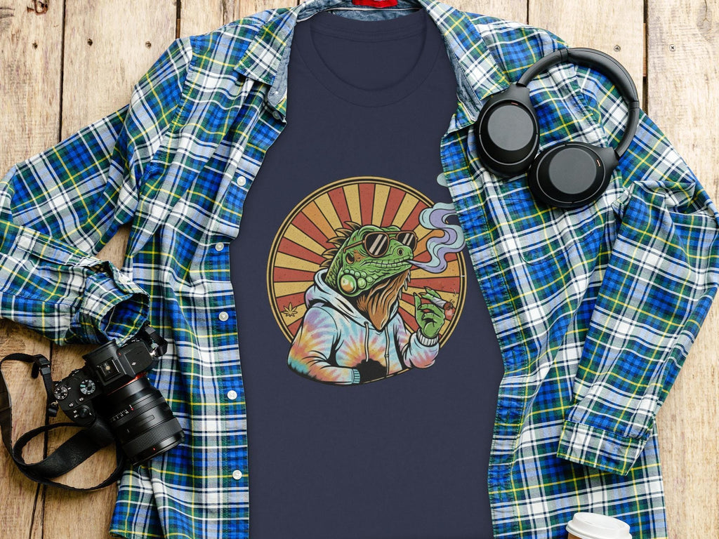 Stoned Iguana T-Shirt, Funny Reptile Tee, Cool Animal Design, Comfort Colors Shirt, Stoner Lizard T-Shirt, Unique Graphic Tee