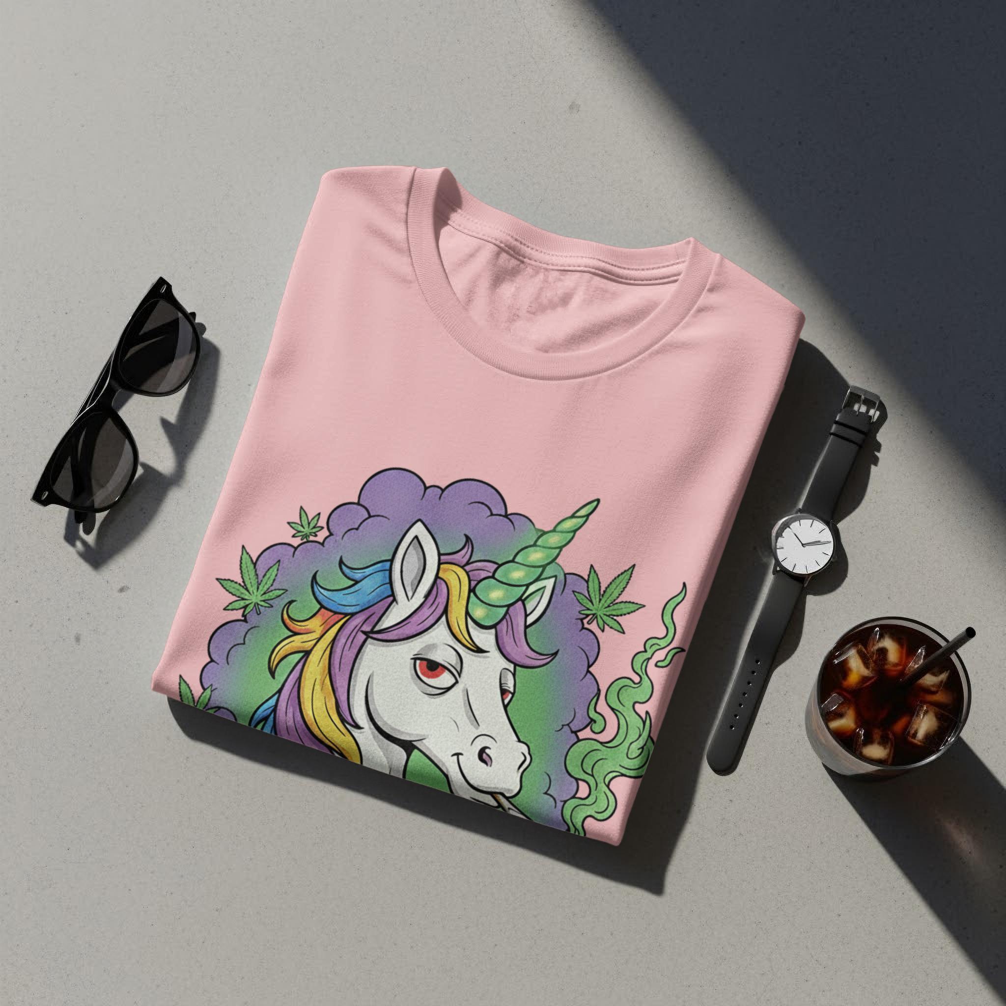 Puff Puff Unicorn T-Shirt, Funny Weed Shirt, Stoner Unicorn, Colorful Graphic Tee, Trending T Shirt, Comfort Colors Shirt