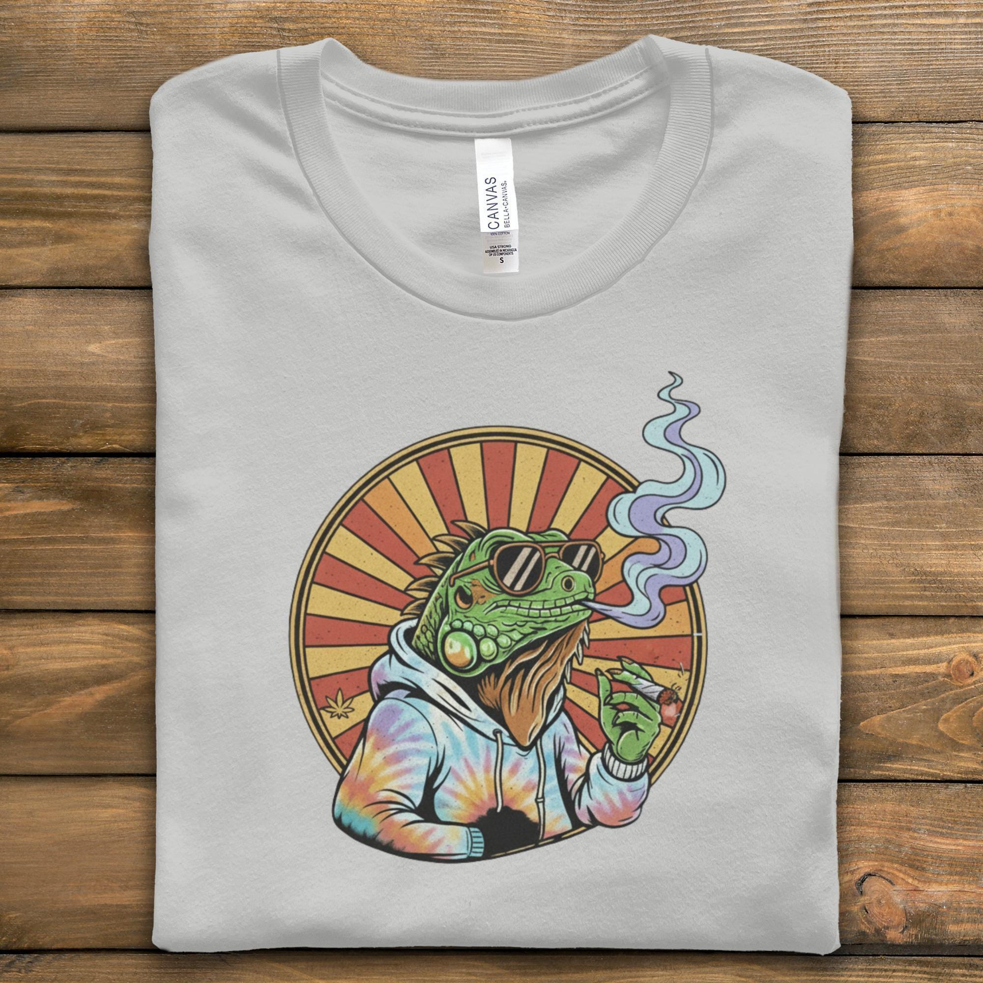 Stoned Iguana T-Shirt, Funny Reptile Tee, Cool Animal Design, Comfort Colors Shirt, Stoner Lizard T-Shirt, Unique Graphic Tee