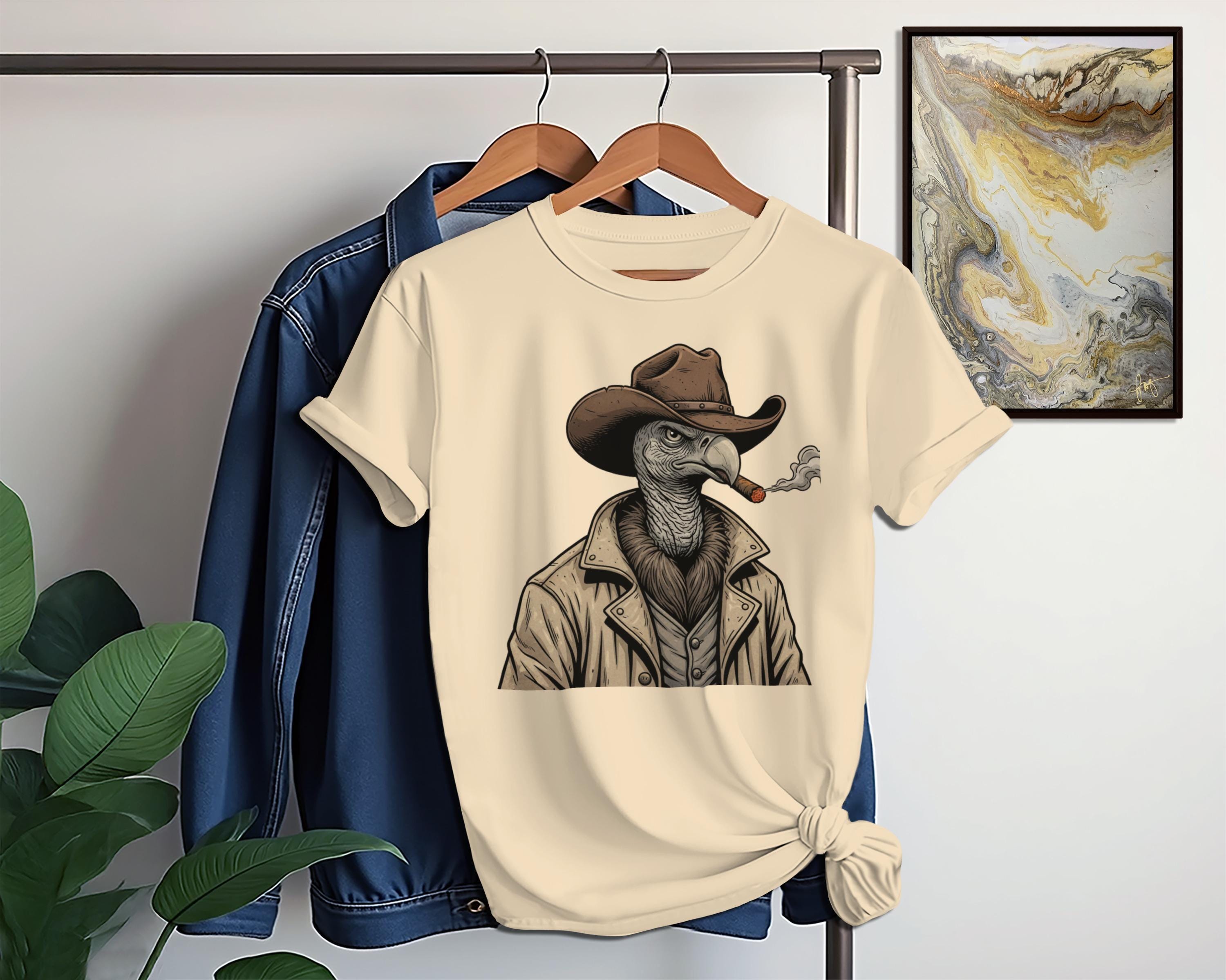 Vulture Cowboy T-Shirt, Funny Bird Tee, Western T Shirt, Comfort Colors Shirt, Humor Gift, Quirky Apparel, Novelty Shirt, Unique Design