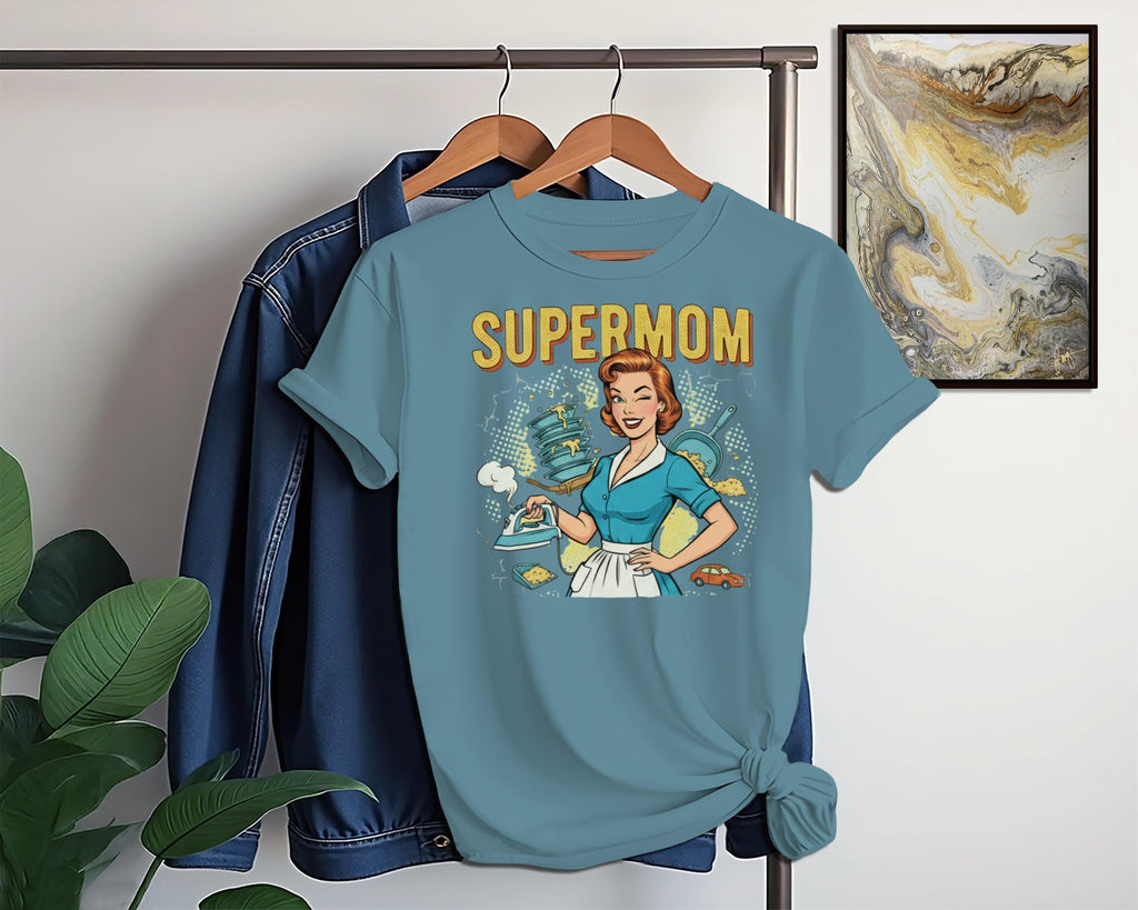 Supermom T-Shirt, Retro Mom Tee, Funny Mom Shirt, Gift for Mom, Mom Life Shirt, Comfort Colors Tee, Super Mom