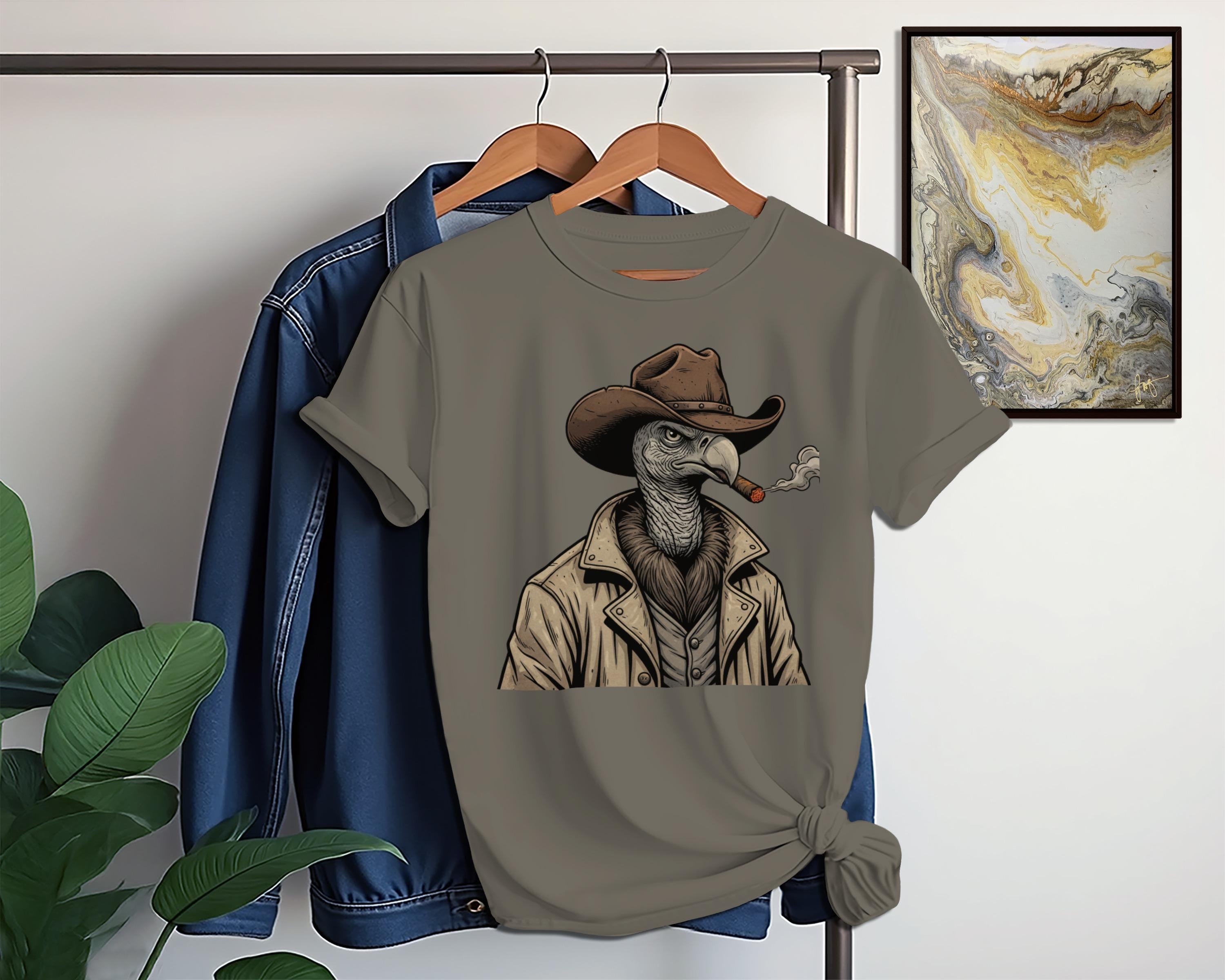 Vulture Cowboy T-Shirt, Funny Bird Tee, Western T Shirt, Comfort Colors Shirt, Humor Gift, Quirky Apparel, Novelty Shirt, Unique Design