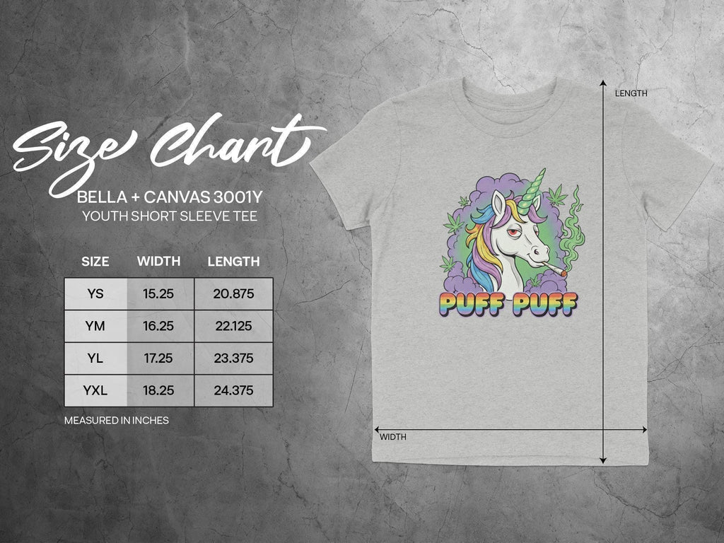 Puff Puff Unicorn T-Shirt, Funny Weed Shirt, Stoner Unicorn, Colorful Graphic Tee, Trending T Shirt, Comfort Colors Shirt