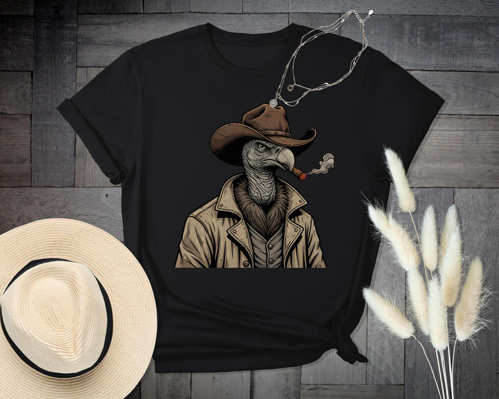 Vulture Cowboy T-Shirt, Funny Bird Tee, Western T Shirt, Comfort Colors Shirt, Humor Gift, Quirky Apparel, Novelty Shirt, Unique Design
