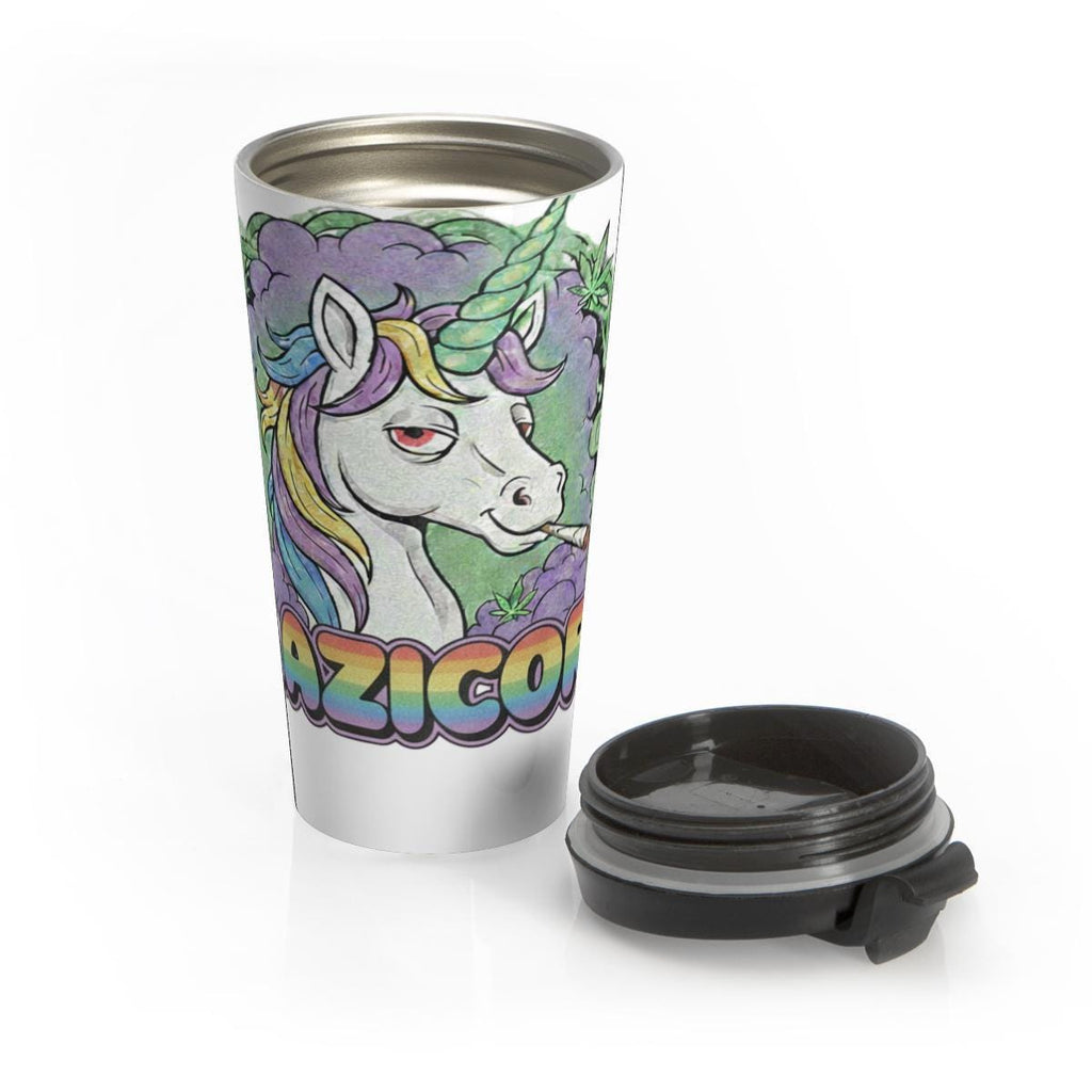Funny Unicorn Travel Mug, Magic Unicorn Cup with Lid, Fantasy Coffee Tumbler, Unique Unicorn Gift, Rainbow Unicorn Mug