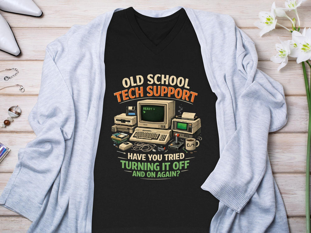 Old School Tech Support Shirt, Funny IT Tshirt, Retro Computer Geek Tee, Nerdy Tech Humor Shirt, Vintage Style Tech Support Tee