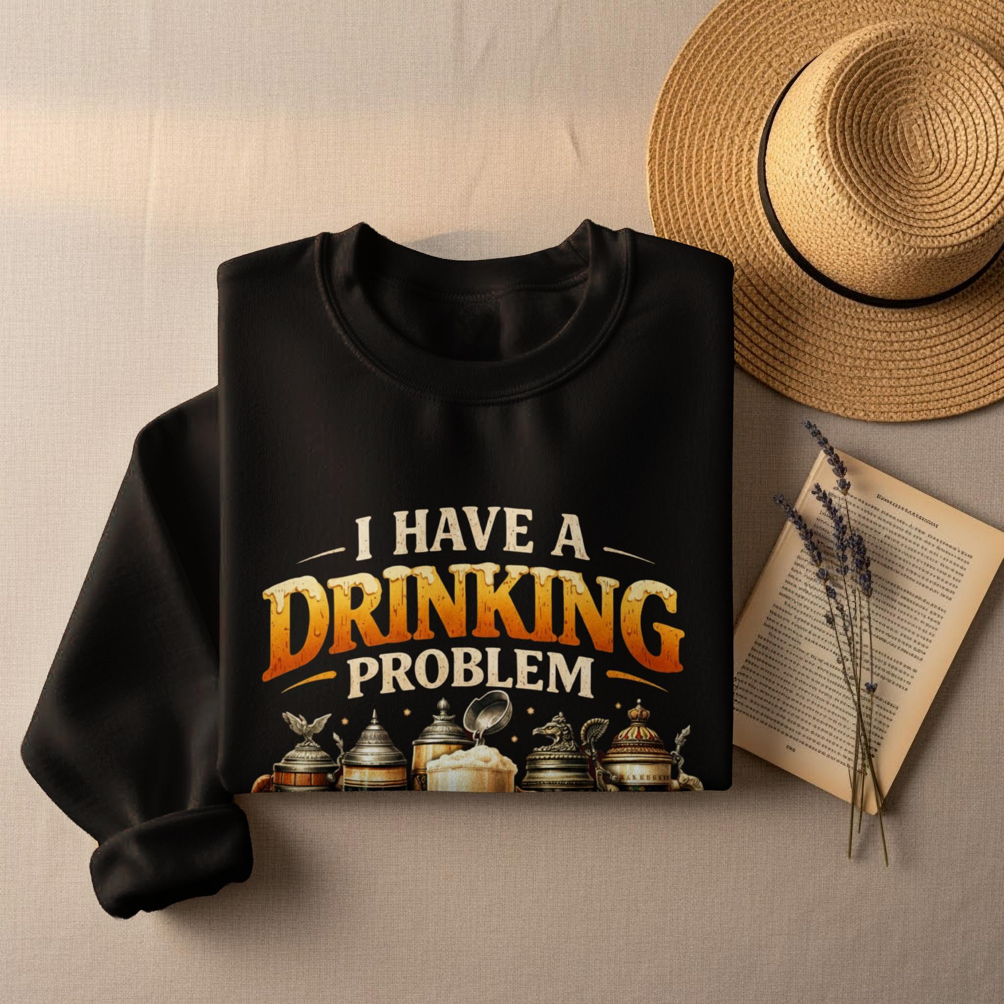 Funny Beer Shirt, Drinking Problem Tee, Humorous Gift for Beer Lovers, Unique Graphic T-Shirt, Fun Drinking Apparel, Unisex Shirt