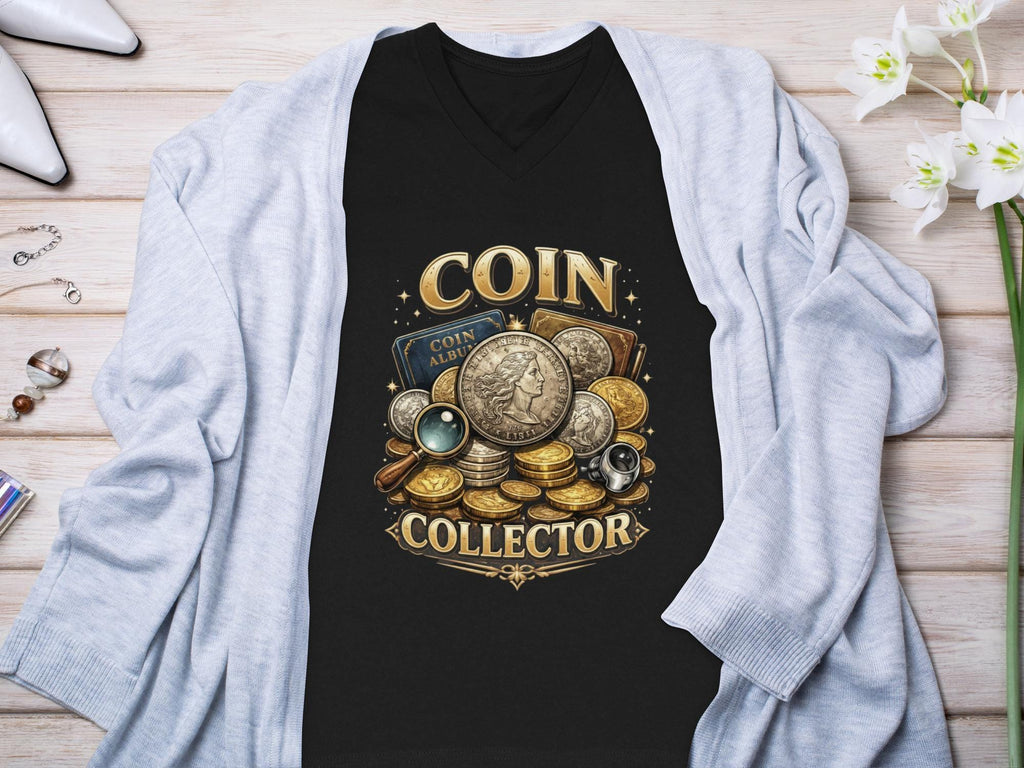 Coin Collector T-Shirt, Vintage Coin Collection Shirt, Numismatist Gift, Collectible Coins Tee, Retro Coin Enthusiast Top