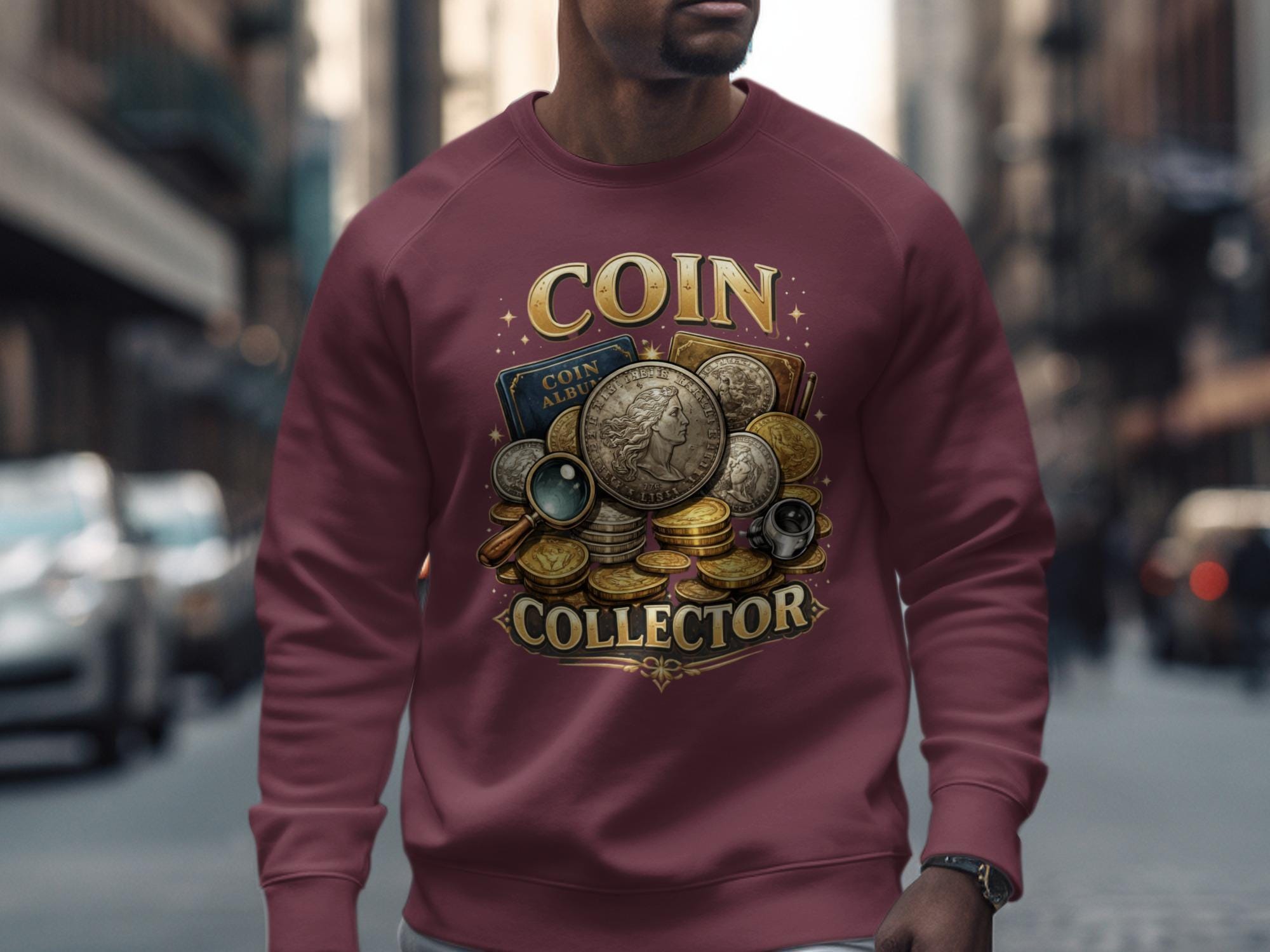 Coin Collector Sweatshirt, Numismatist Gift, Coin Hobby Apparel, Vintage Coin Collection Shirt, Coin Lover Clothing, Gift for Coin