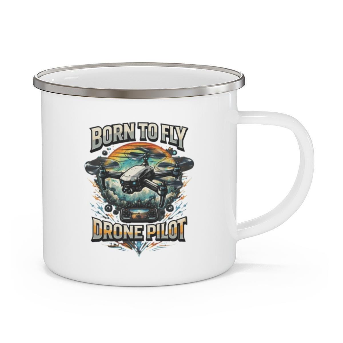 Born to Fly Drone Pilot Mug, Drone Enthusiast Gift, Funny Pilot Coffee Cup, Aviation Lover Mug, Drone Operator Gift, Drone Mug