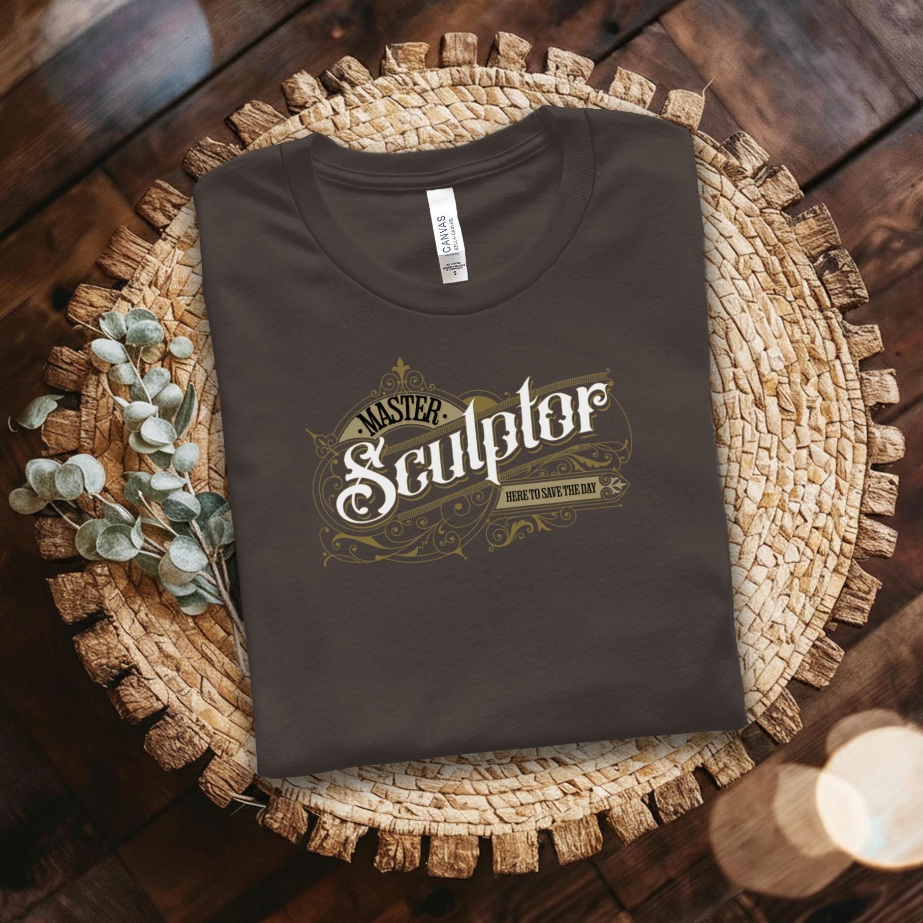 Master Sculptor T Shirt, Here To Save The Day Graphic Tee, Perfect Gift for Sculptors, Artistic Apparel, Unique Design Shirt