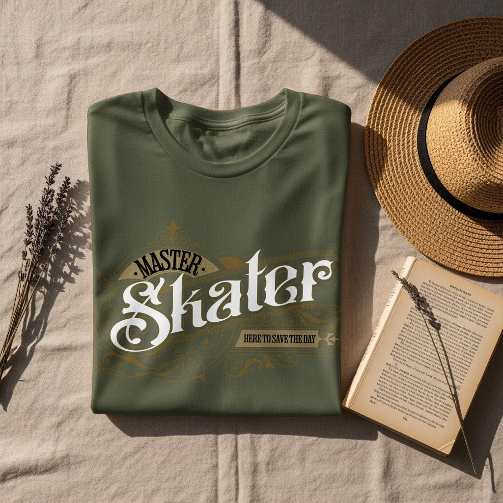 Master Skater T Shirt, Skateboarding Graphic Tee, Here To Save The Day Shirt, Skater Gift, Cool Skateboarder Shirt