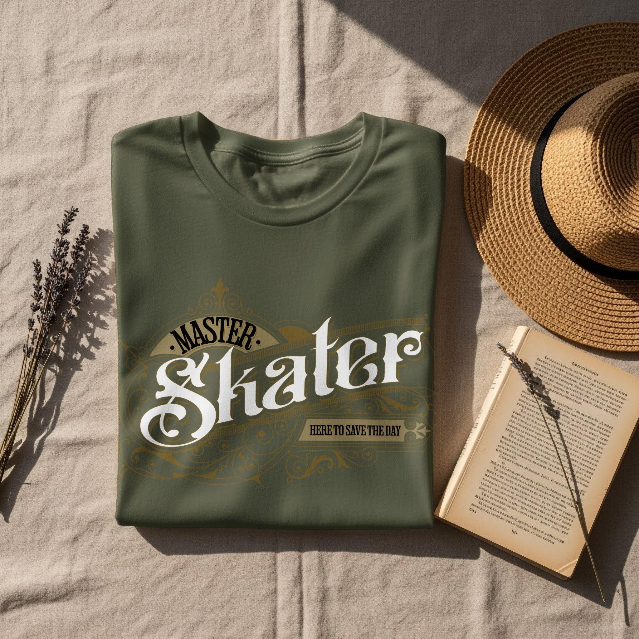 Master Skater T Shirt, Skateboarding Graphic Tee, Here To Save The Day Shirt, Skater Gift, Cool Skateboarder Shirt