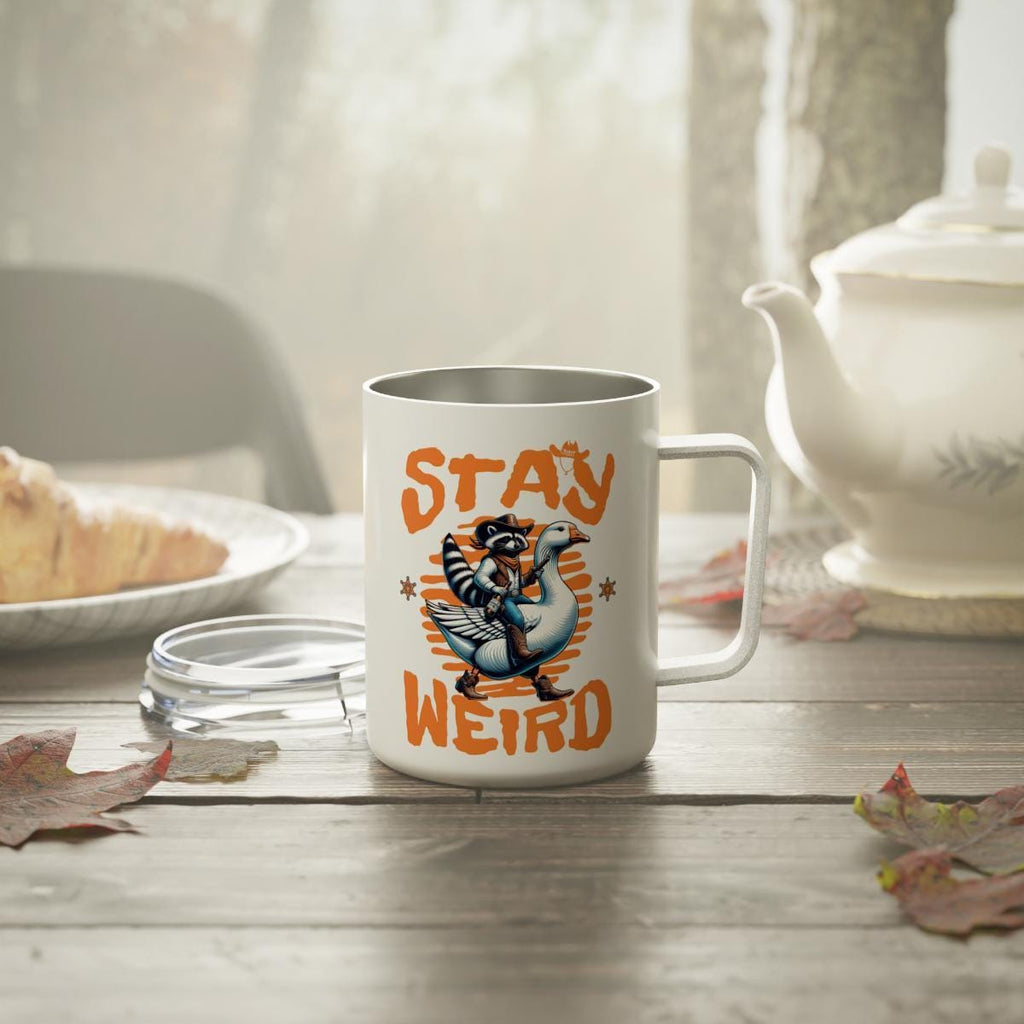 Funny Raccoon Mug, Stay Weird Coffee Cup, Quirky Animal Design, Unique Gift Mug, Cool Raccoon Lover Present, Fun Tea Mug, Cute Raccoon