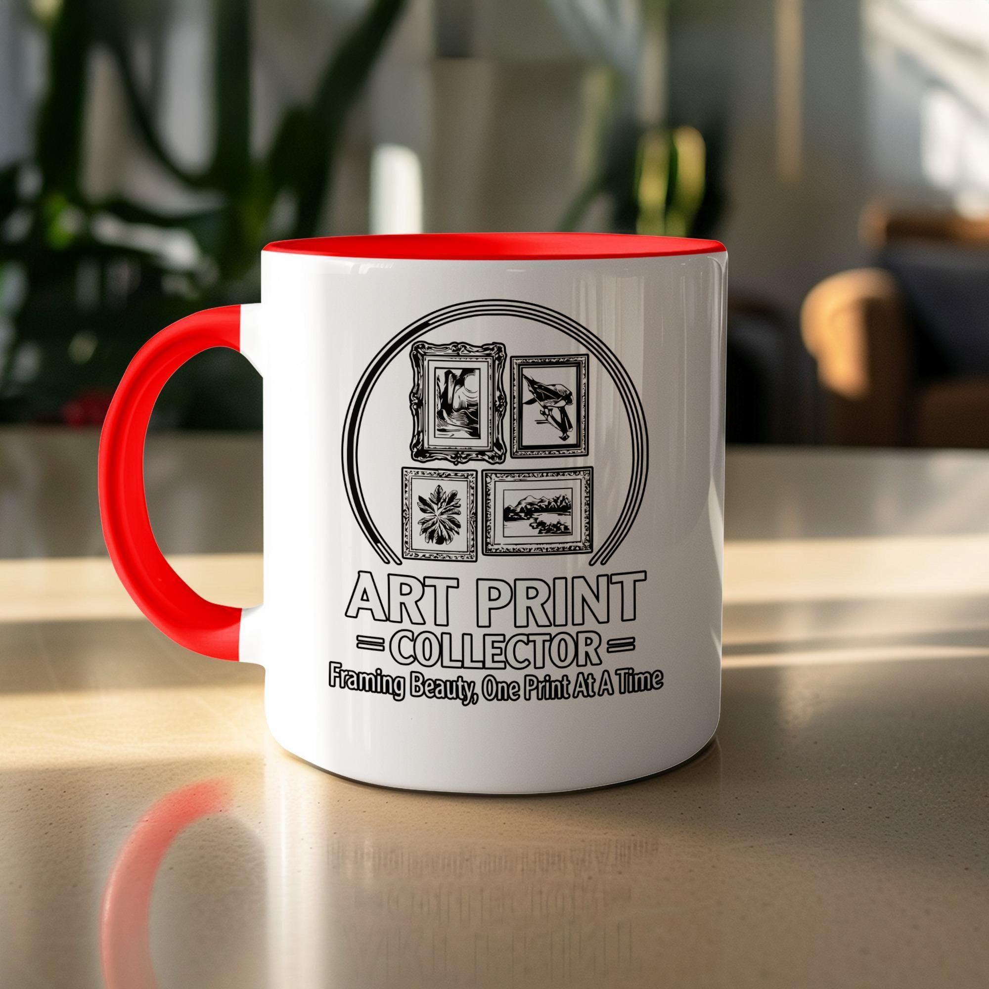Art Print Collector Mug, Unique Gift for Art Lovers, Framing Beauty One Print at a Time, Perfect for Home or Office Decor