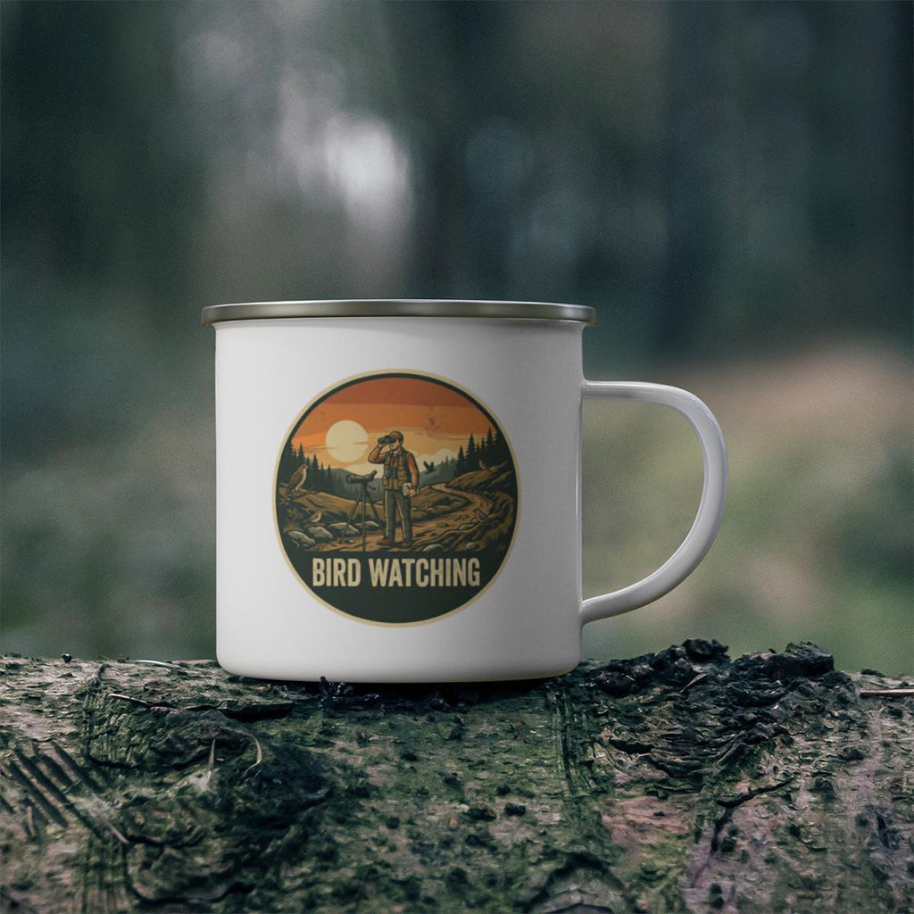 Bird Watching Mug, Vintage Camper Mug, Outdoor Enthusiast Gift, Nature Lover Present, Hiking Coffee Cup, Wilderness Adventure Mug