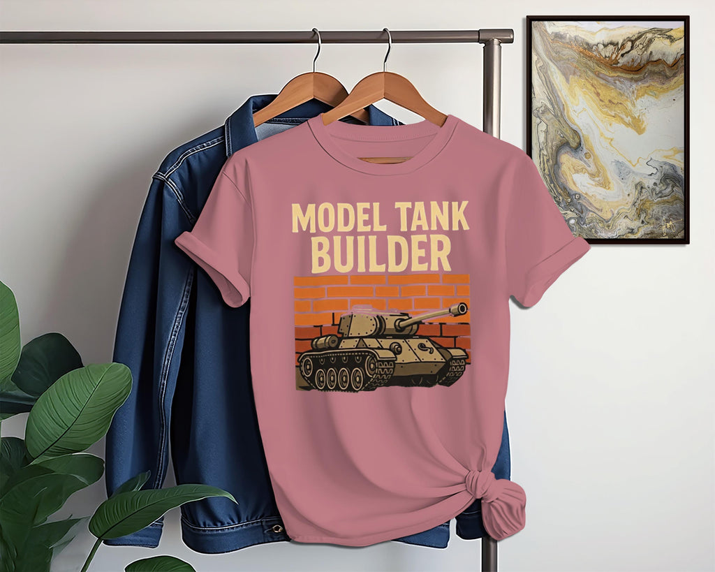 Model Tank Builder T Shirt, Military Gift for Him, Builder Tee, Model Tank Enthusiast Shirt, Funny Tank Top for Model Makers