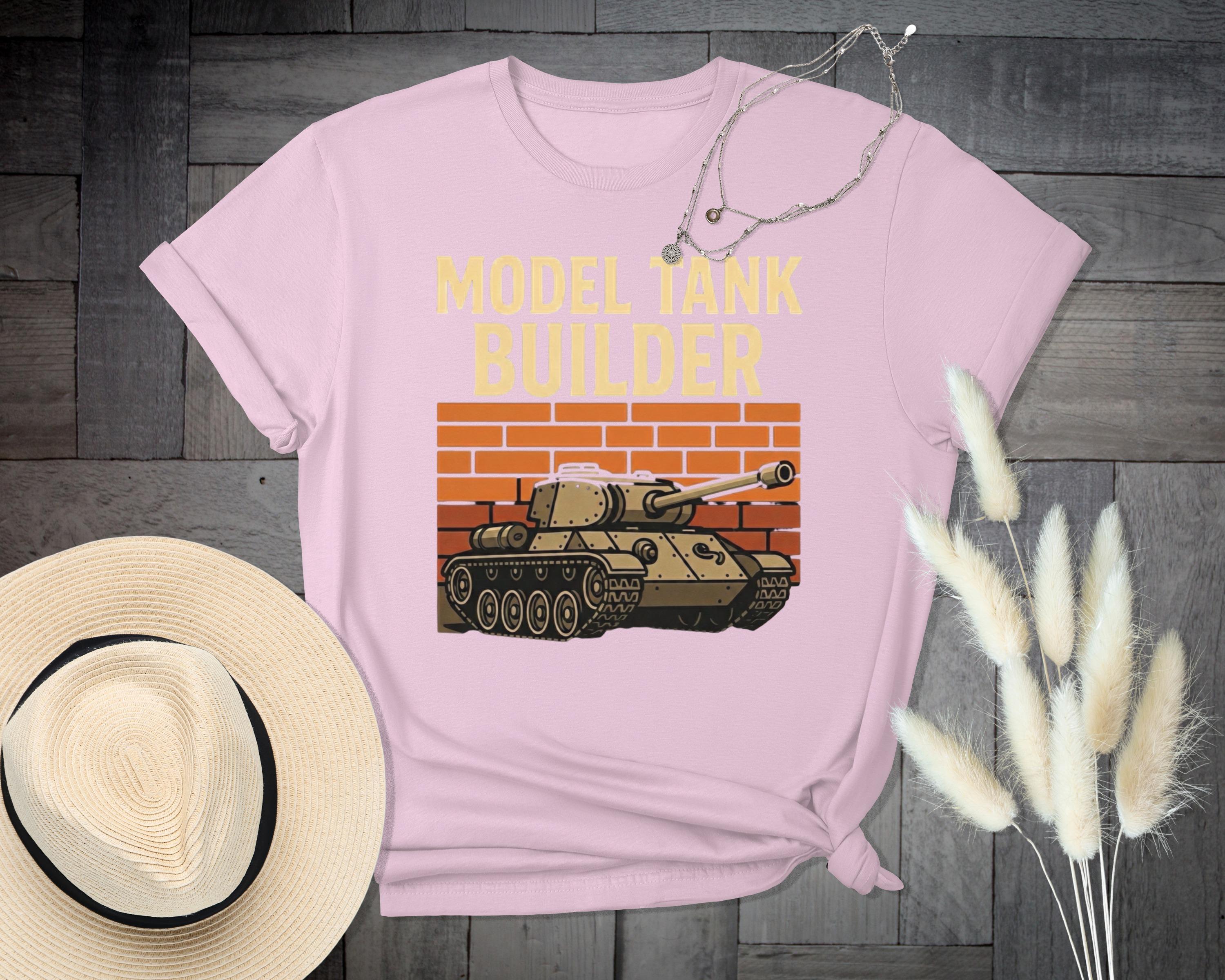 Model Tank Builder T Shirt, Military Tank Graphic Tee, Hobby Enthusiast Shirt, Unique Tank Gift, Model Builder Top