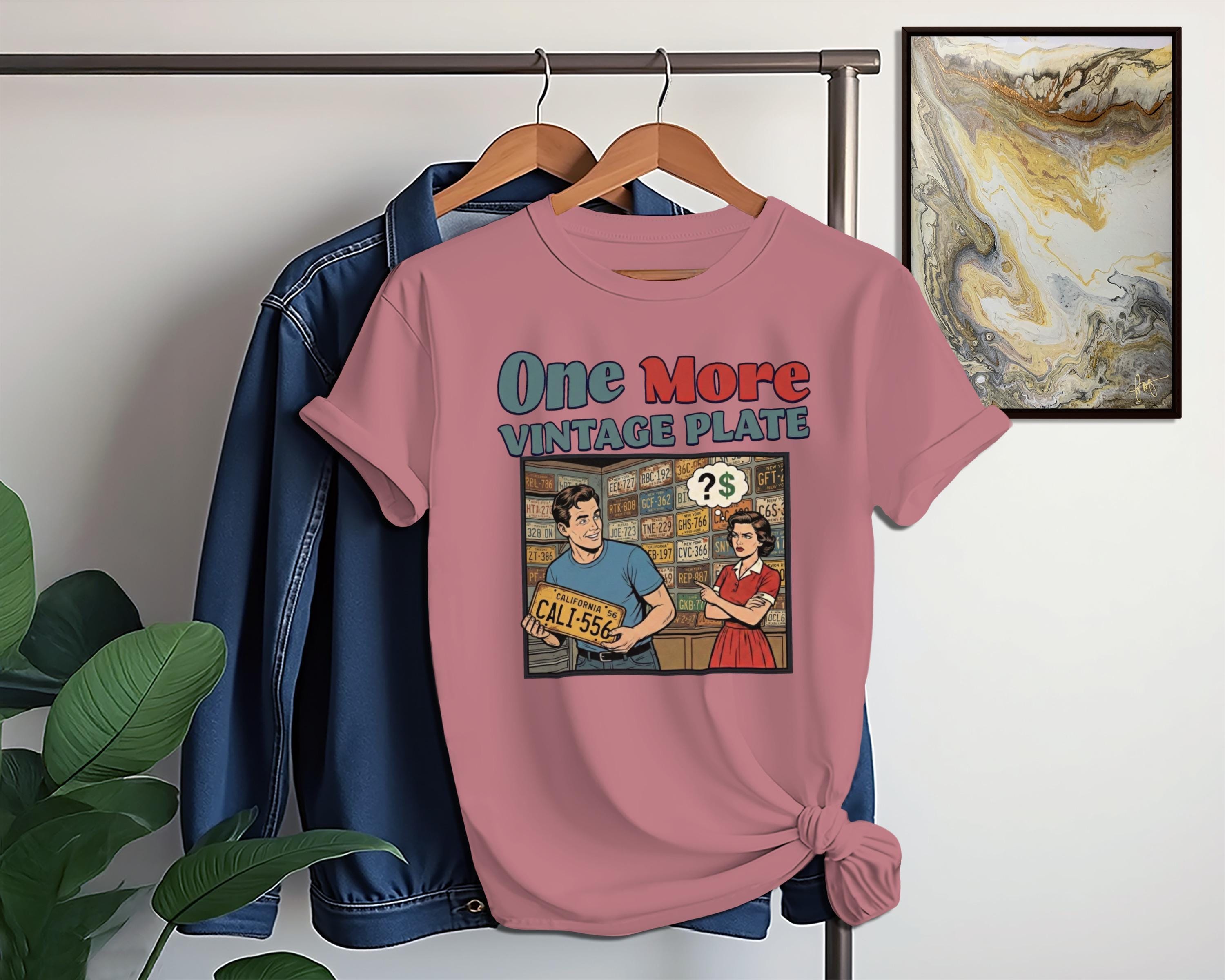 Retro One More Vintage Plate Graphic T-Shirt, Funny Comic Style Design Tee, Casual Unisex Streetwear, Humorous Gift Idea