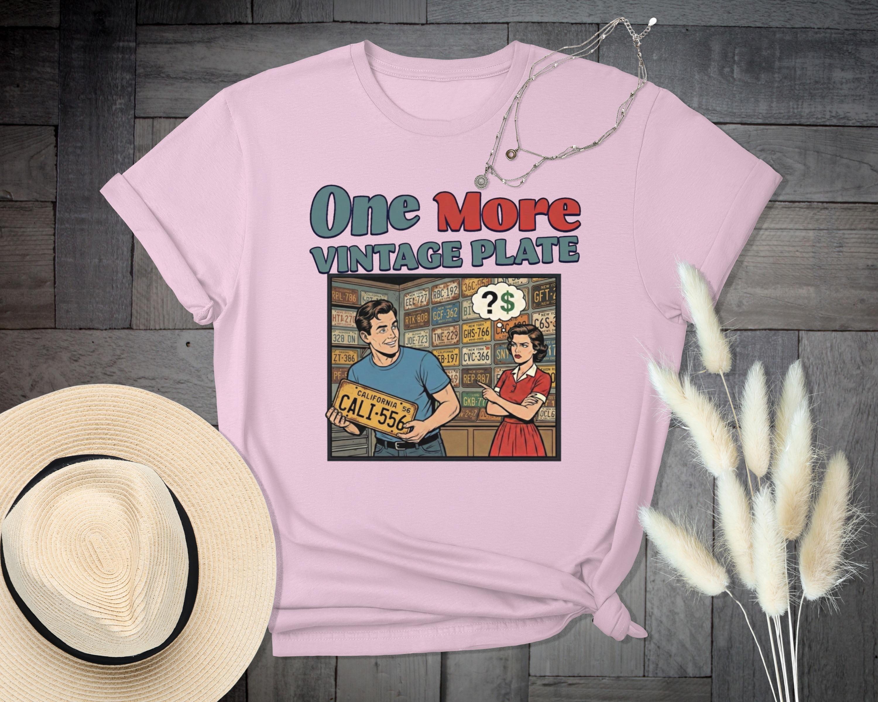 Vintage Graphic T-Shirt, One More Vintage Plate Tee, Retro Style Humor Shirt, Casual Comic Print, Unique Gift Idea