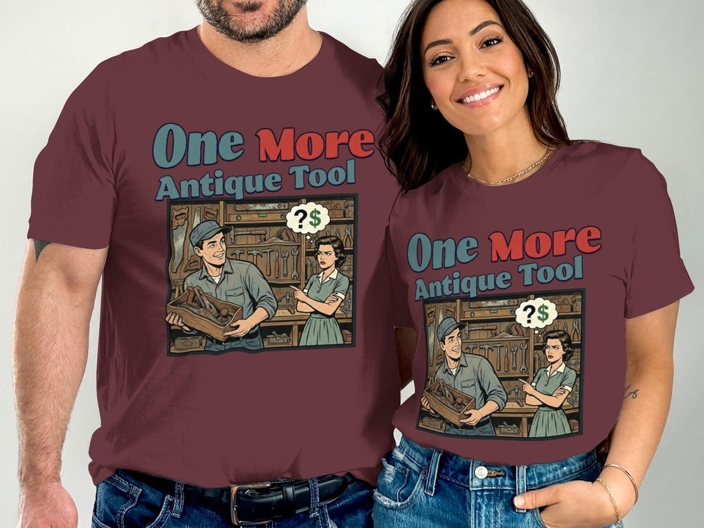 One More Antique Tool Shirt, Vintage Tool Lover T-Shirt, Funny Mechanic Shirt, Retro Tool Shop Tee, Matching Couple Gift