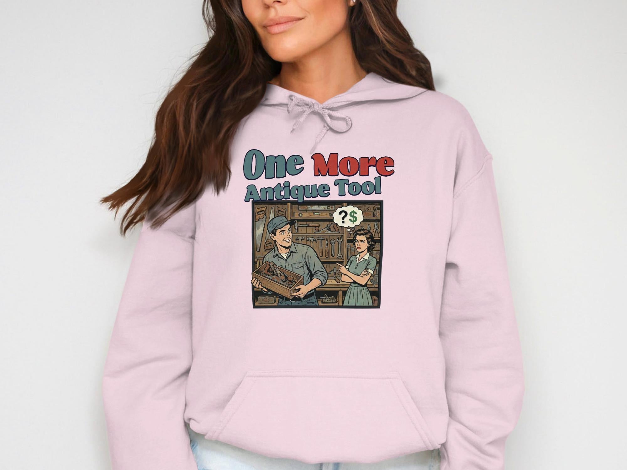 One More Antique Tool Hoodie, Vintage Comic Style Hoodie, Funny Graphic Sweatshirt, Unique Gift for Collectors, Unisex Pullover