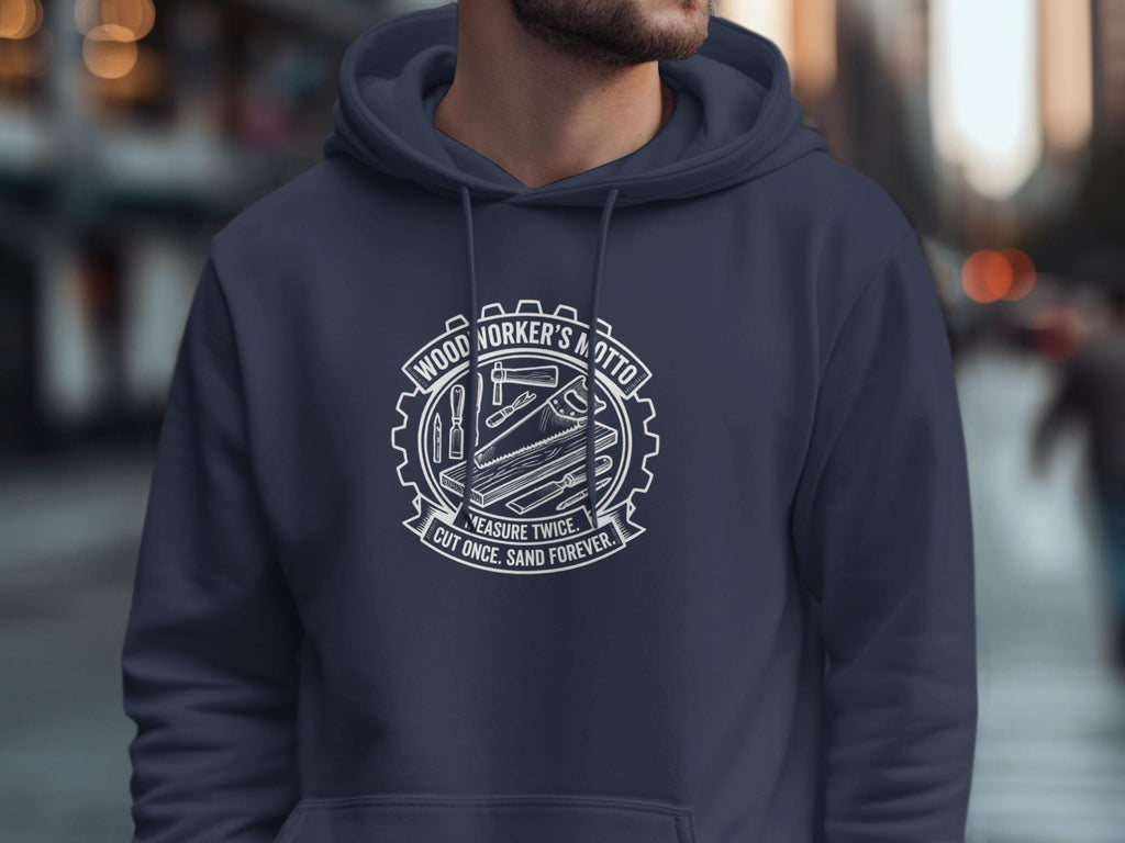 Woodworker's Motto T-Shirt, Carpenter Shirt, Measure Twice Cut Once Shirt, Woodworking Gift, Handyman T-Shirt