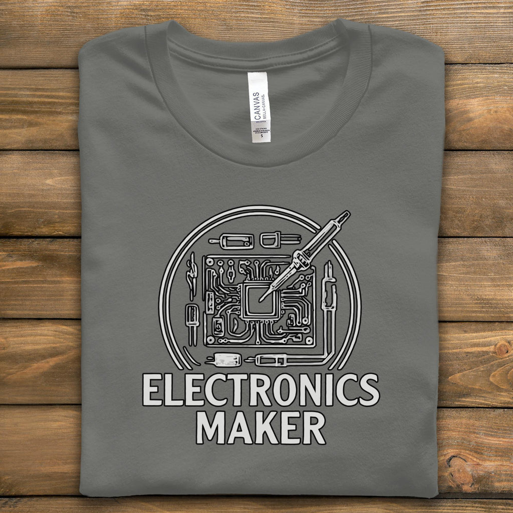 Electronics Maker T Shirt, Circuit Board Shirt, Electrical Engineer Gift, Hobbyist Tee, Tech Enthusiast Apparel, Designer T-Shirt