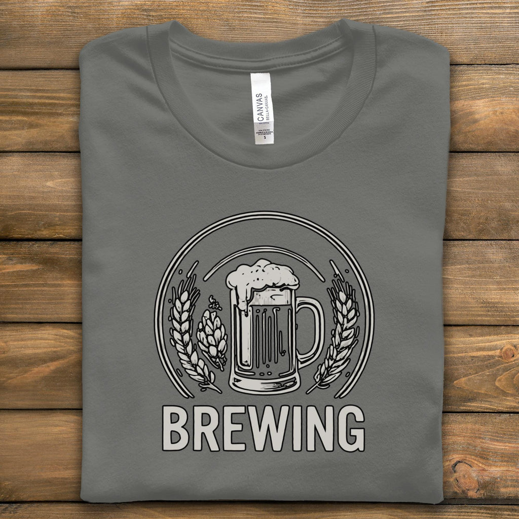 Brewing T-Shirt, Craft Design, Beer Lover Gift, Unique Graphic Tee, Stylish Apparel, Hops and Grain, Brewmaster Shirt