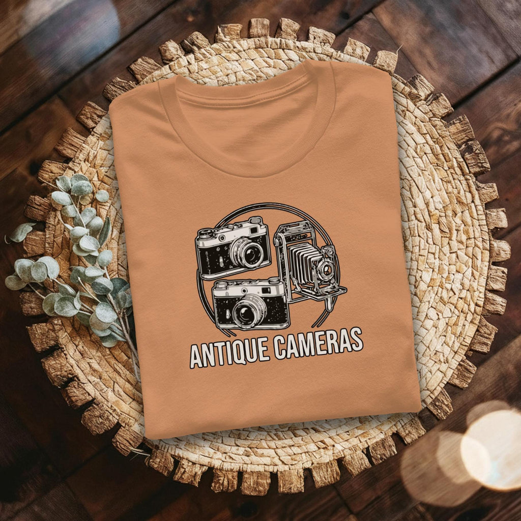 Vintage Camera T-Shirt, Photographer Gift, Antique Cameras Tee, Retro Camera Lover Shirt, Camera T-Shirt, Graphic Tee for Photography Fans