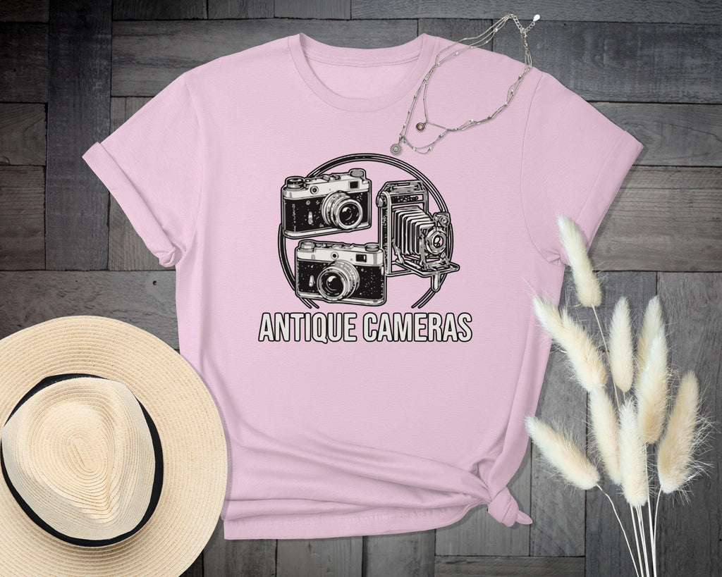 Vintage Camera T-Shirt, Photographer Gift, Antique Cameras Tee, Retro Camera Lover Shirt, Camera T-Shirt, Graphic Tee for Photography Fans
