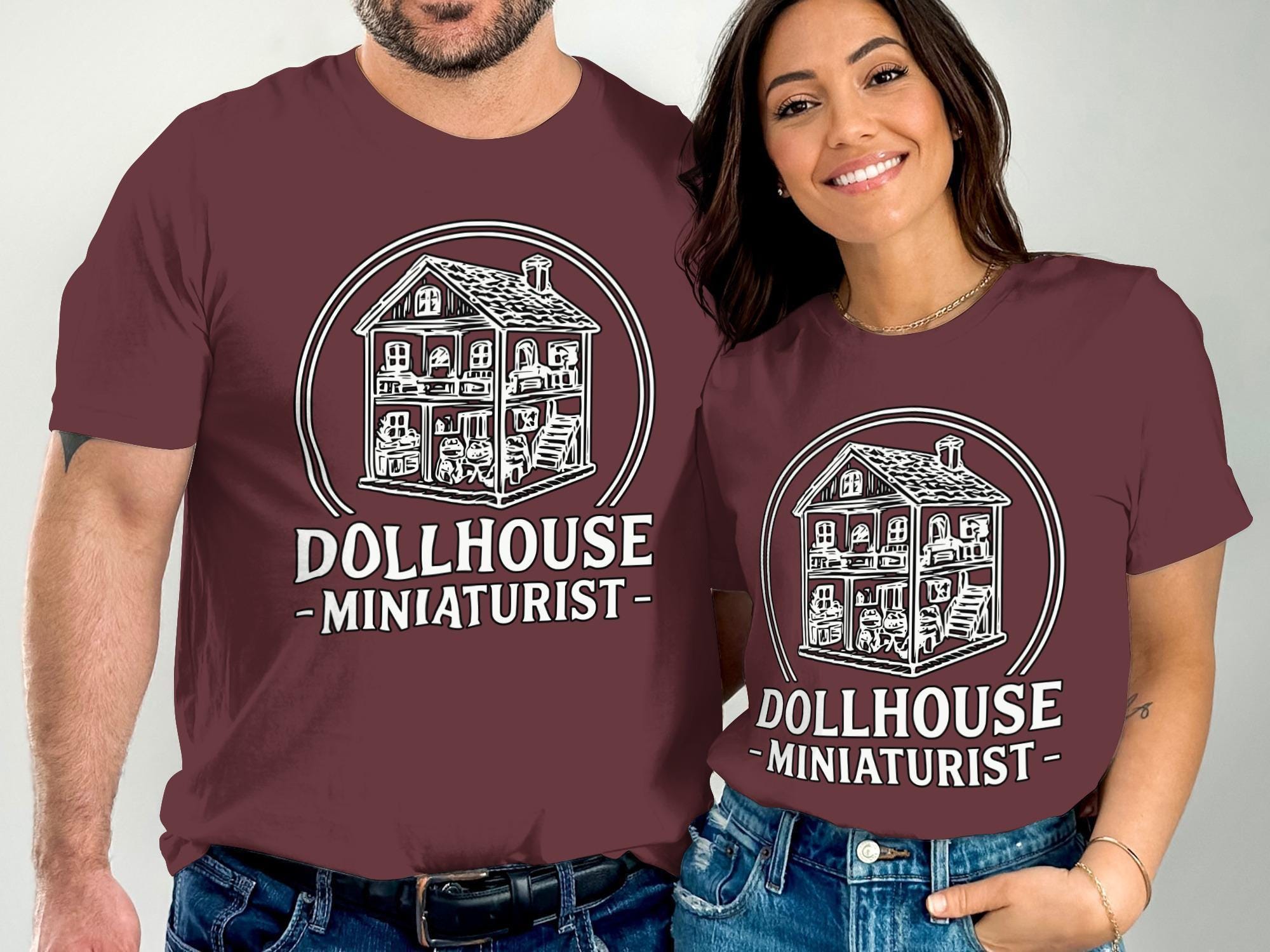 Dollhouse Enthusiast T-Shirt, Miniature House Tee, Dollhouse Gift, Miniaturist Hobby Shirt, Dollhouse Lover Apparel