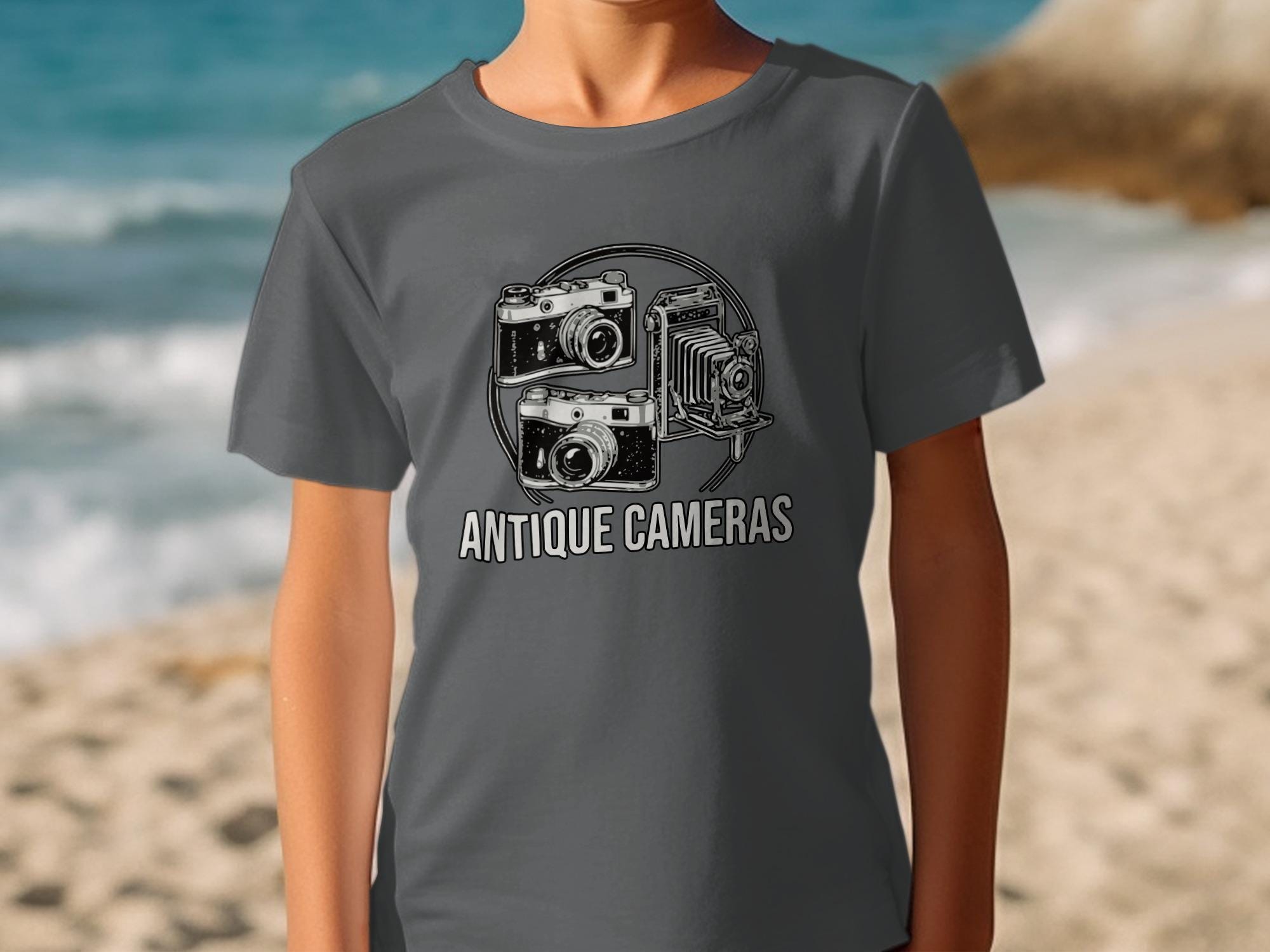 Vintage Camera T-Shirt, Photographer Gift, Antique Cameras Tee, Retro Camera Lover Shirt, Camera T-Shirt, Graphic Tee for Photography Fans