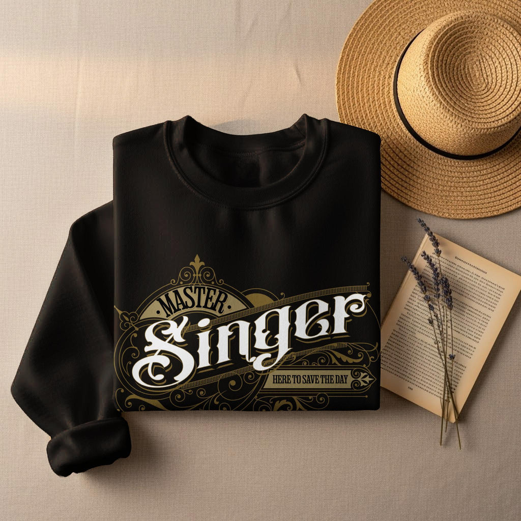 Master Singer Sweatshirt, Musician Gift, Vocalist Apparel, Retro Music Lover, Unique Gift Idea, Trendy Graphic Pullover
