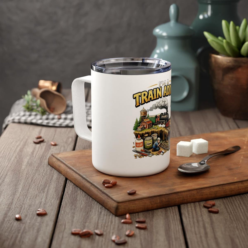 Train Addict Mug, Train Enthusiast Gift, Model Train Lover, Railroad Hobbyist Coffee Cup, Locomotive Collector Mug, Train Set Fan Mug